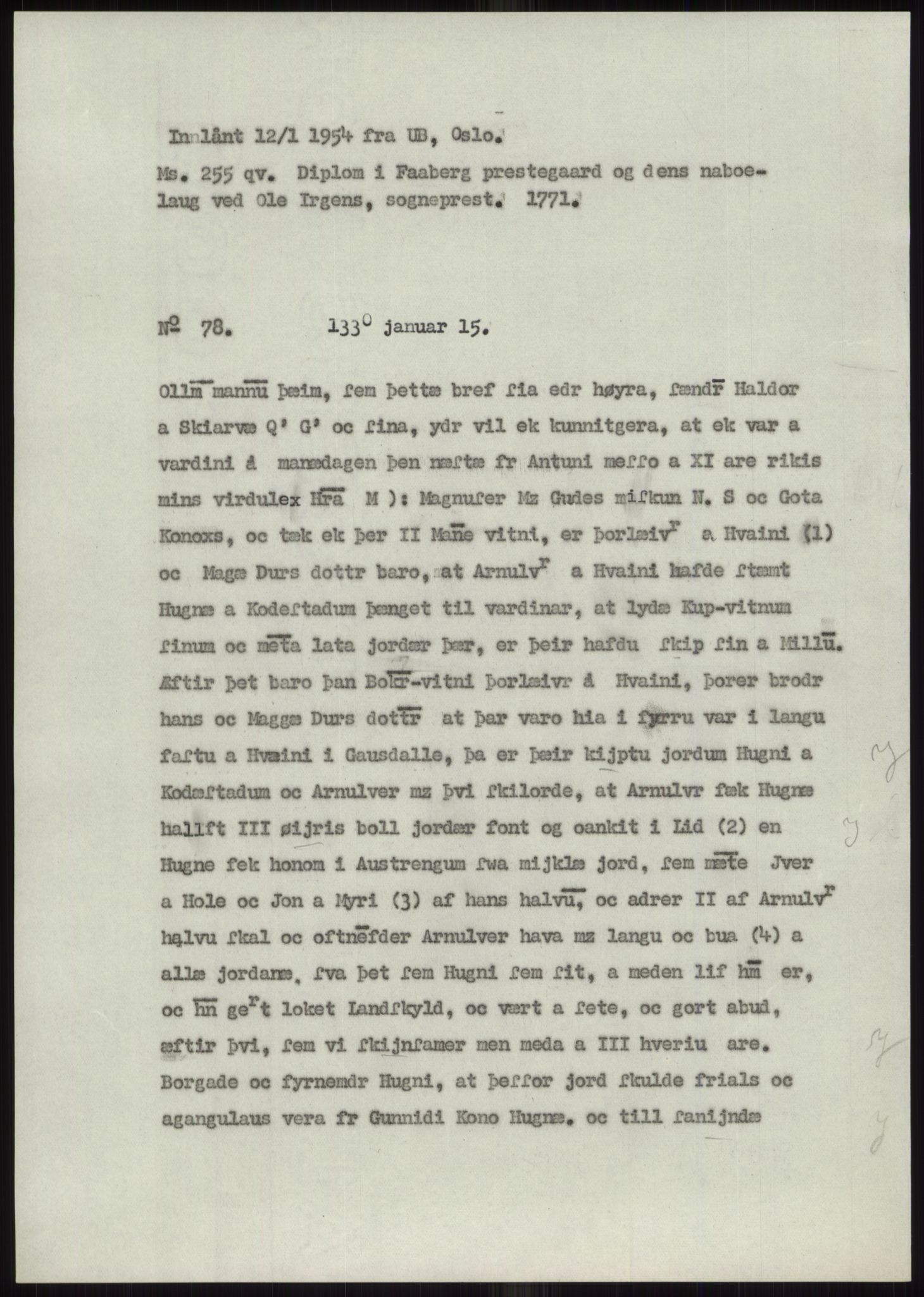 Samlinger til kildeutgivelse, Diplomavskriftsamlingen, AV/RA-EA-4053/H/Ha, p. 452