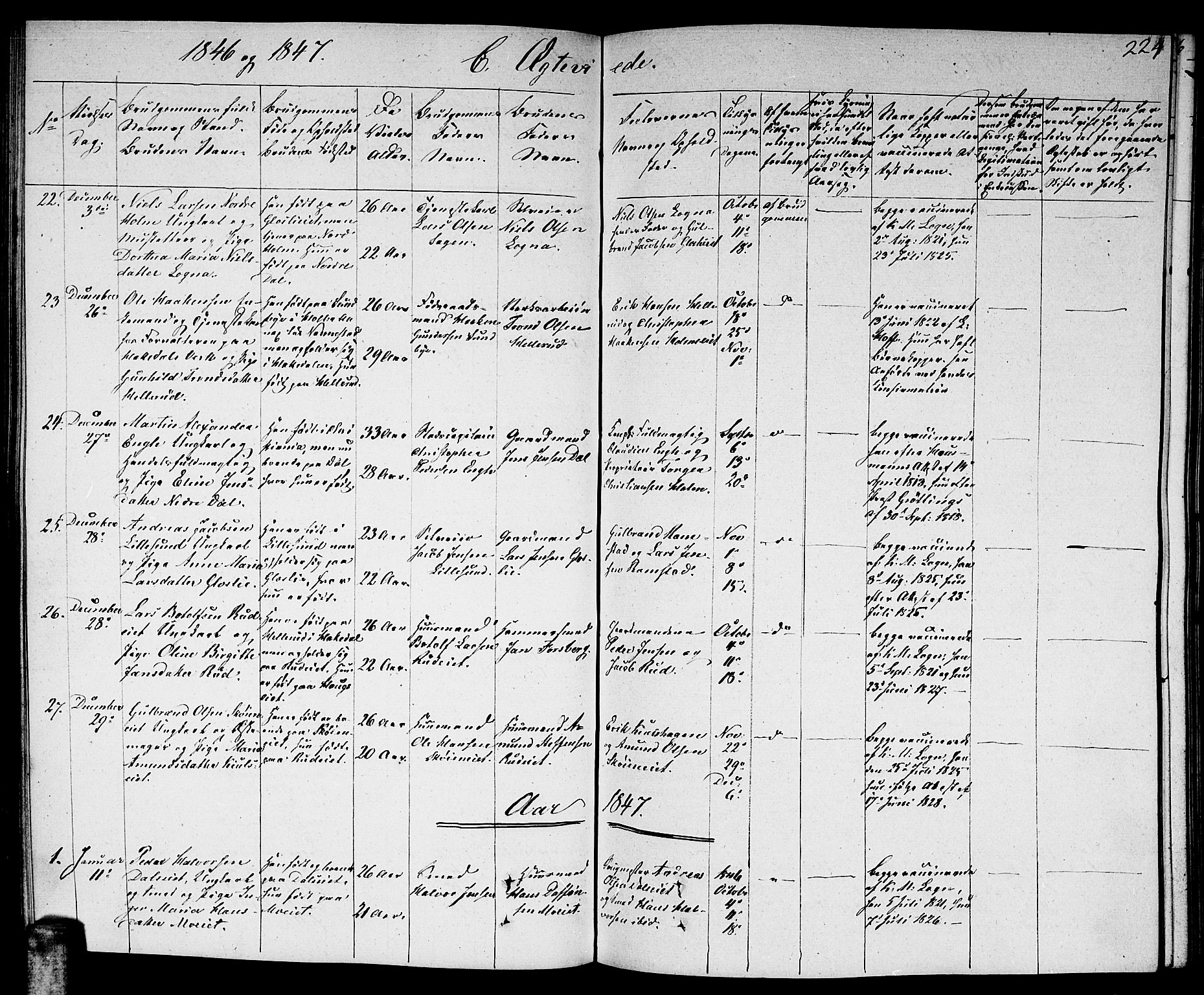 Nittedal prestekontor Kirkebøker, SAO/A-10365a/F/Fa/L0004: Parish register (official) no. I 4, 1836-1849, p. 224