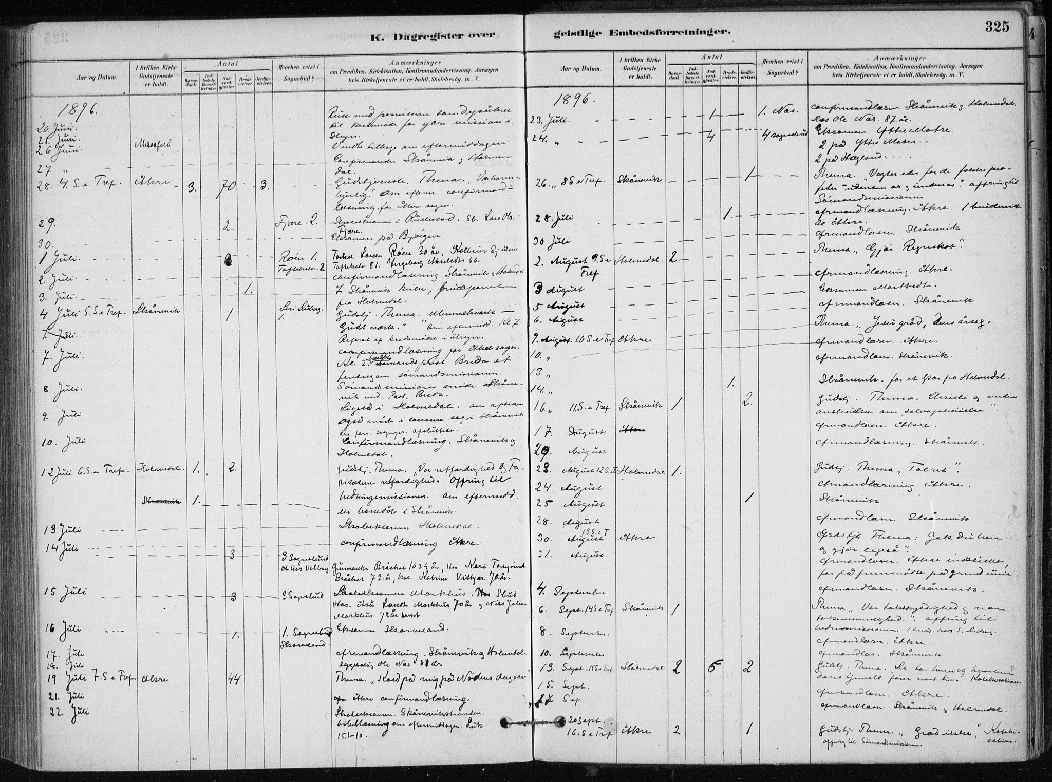 Skånevik sokneprestembete, SAB/A-77801/H/Haa: Parish register (official) no. B 1, 1879-1914, p. 325