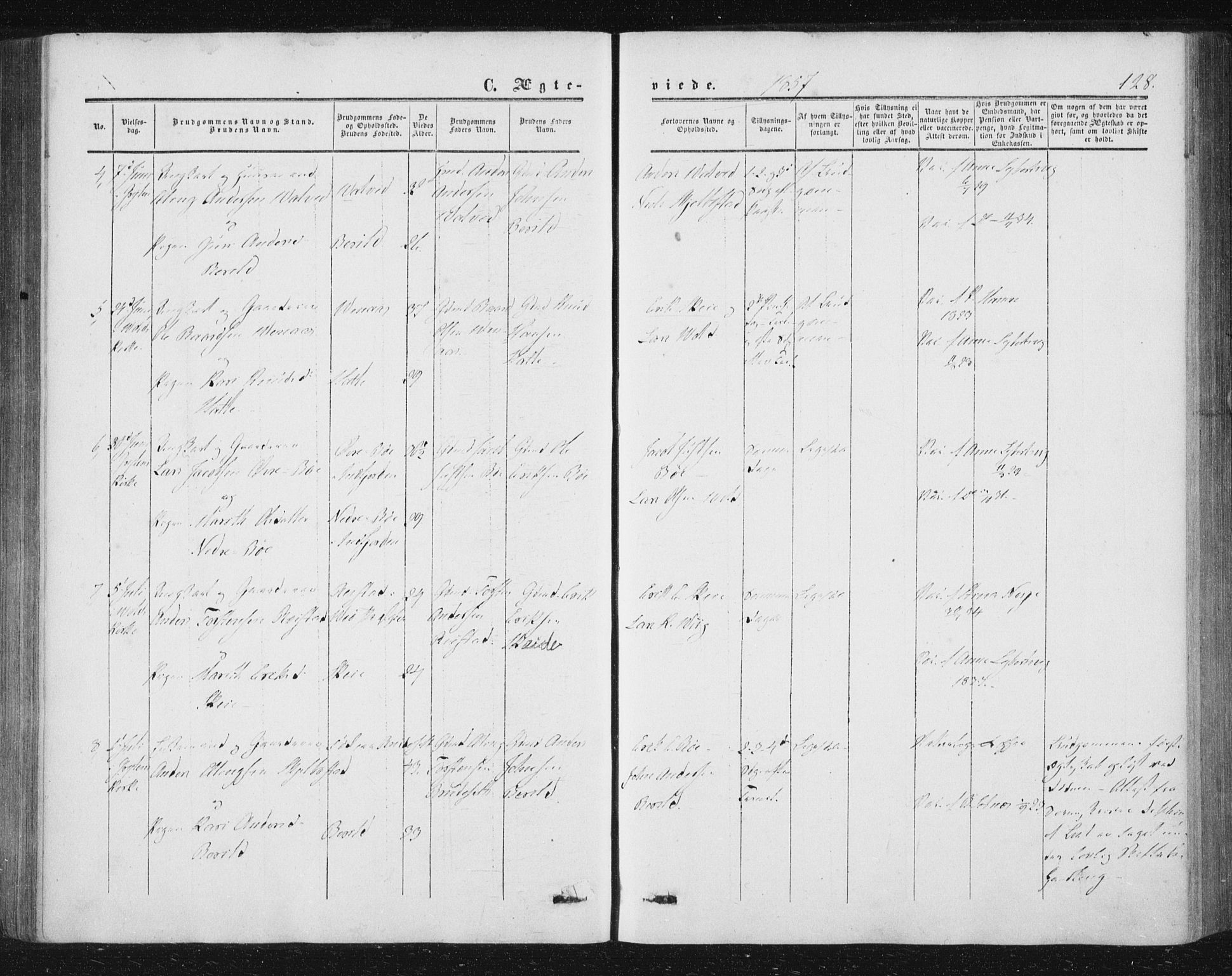 Ministerialprotokoller, klokkerbøker og fødselsregistre - Møre og Romsdal, AV/SAT-A-1454/543/L0562: Parish register (official) no. 543A02, 1854-1884, p. 128