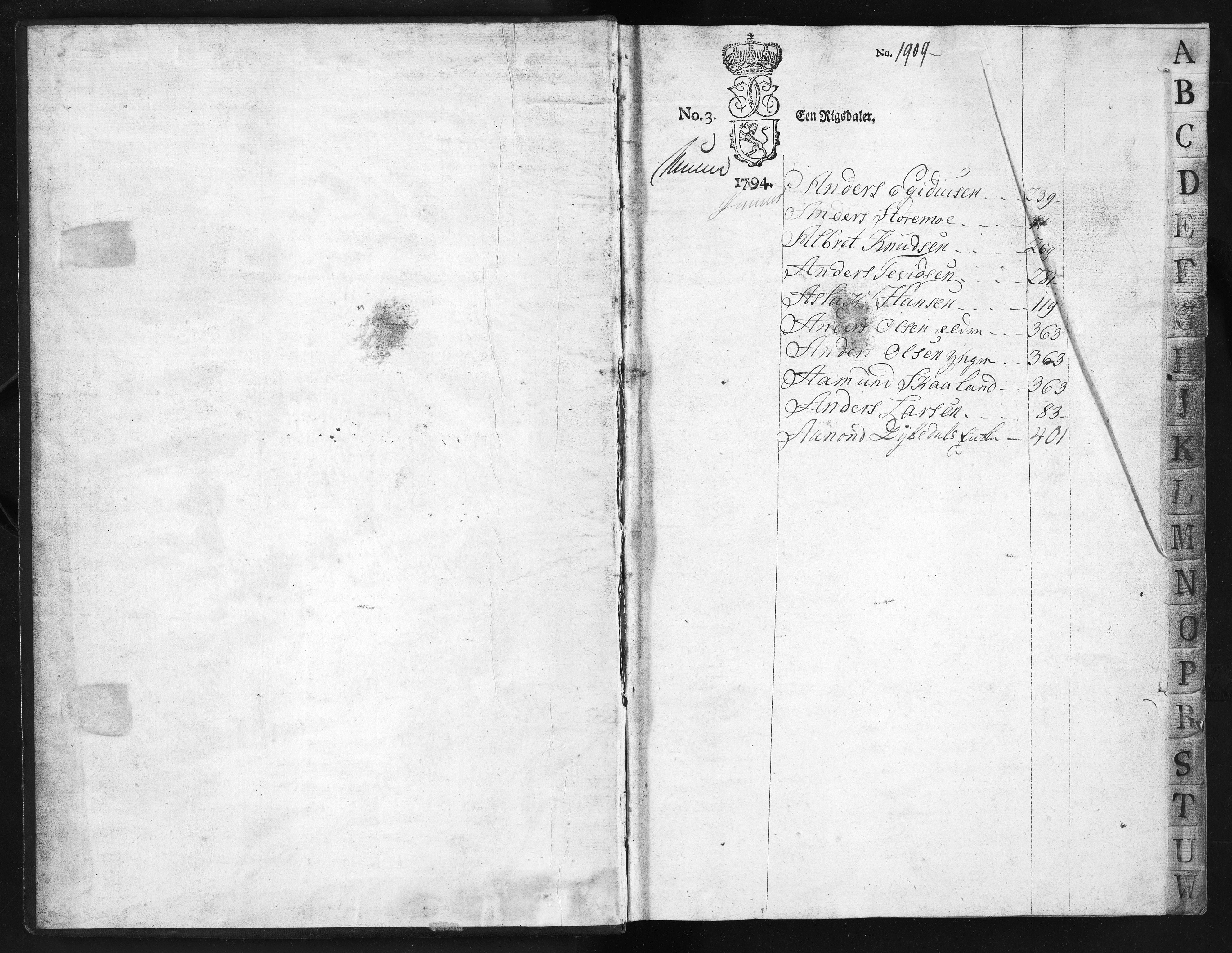Baaseland Jernverk og Næs Jernverk, NESJ/NJM-001/01/01/L0175: Regnskap. Kontobøker. Verksbøker, 1794-1795