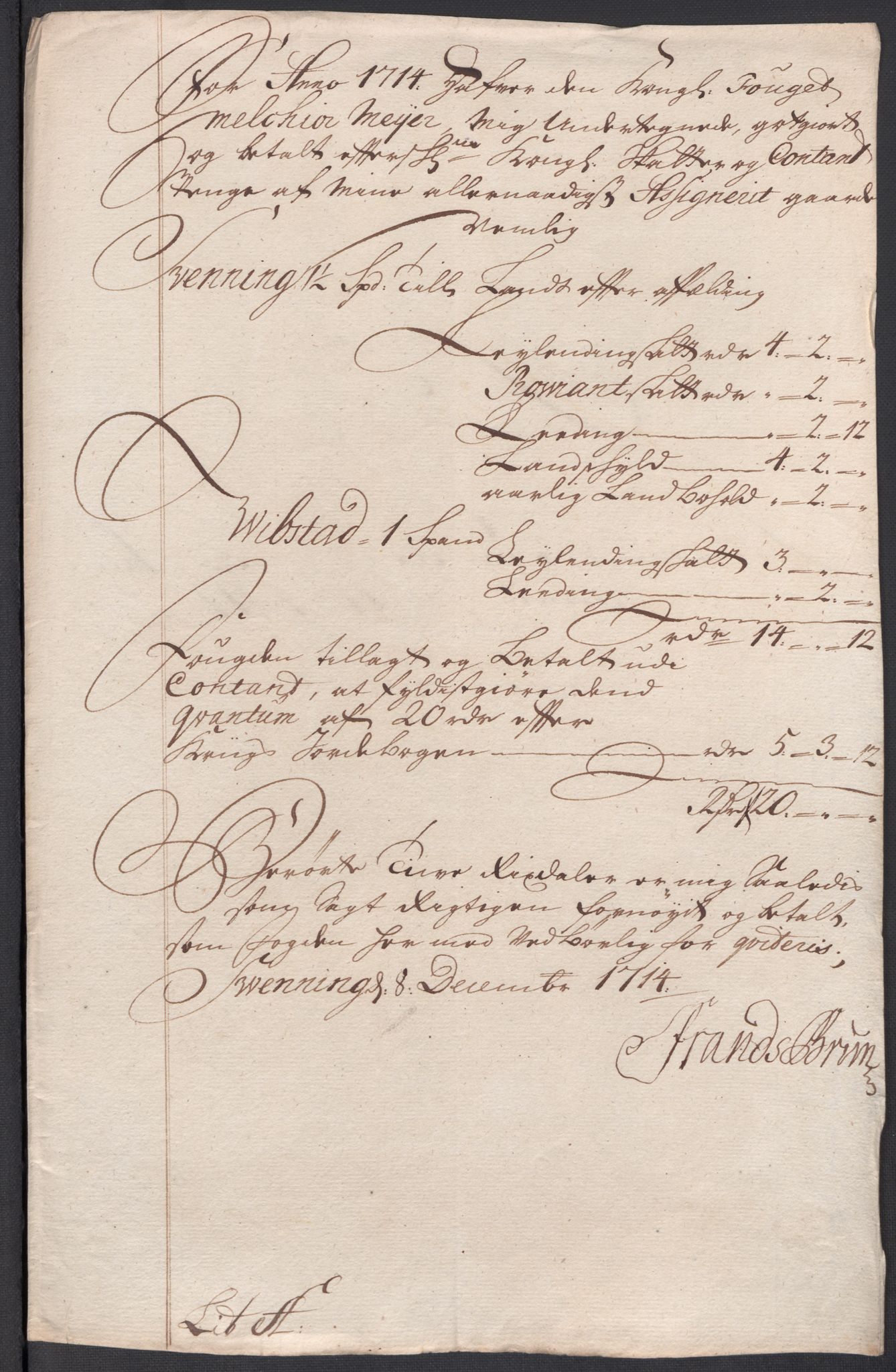 Rentekammeret inntil 1814, Reviderte regnskaper, Fogderegnskap, AV/RA-EA-4092/R64/L4435: Fogderegnskap Namdal, 1714, p. 172