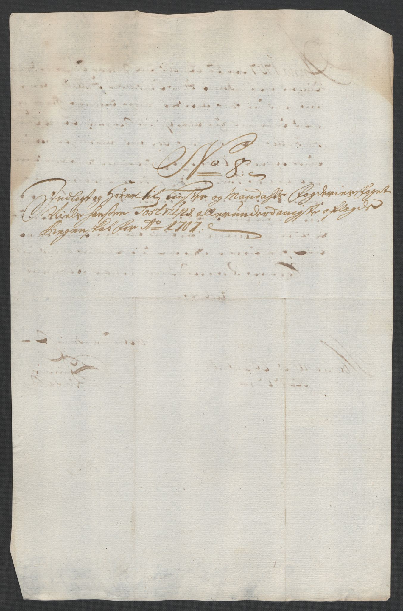 Rentekammeret inntil 1814, Reviderte regnskaper, Fogderegnskap, RA/EA-4092/R43/L2551: Fogderegnskap Lista og Mandal, 1705-1709, p. 459