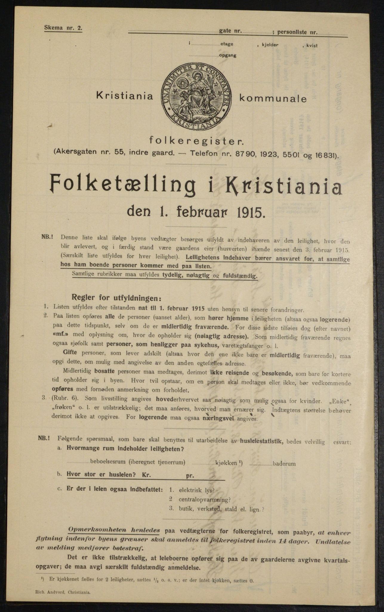 OBA, Municipal Census 1915 for Kristiania, 1915, p. 99372