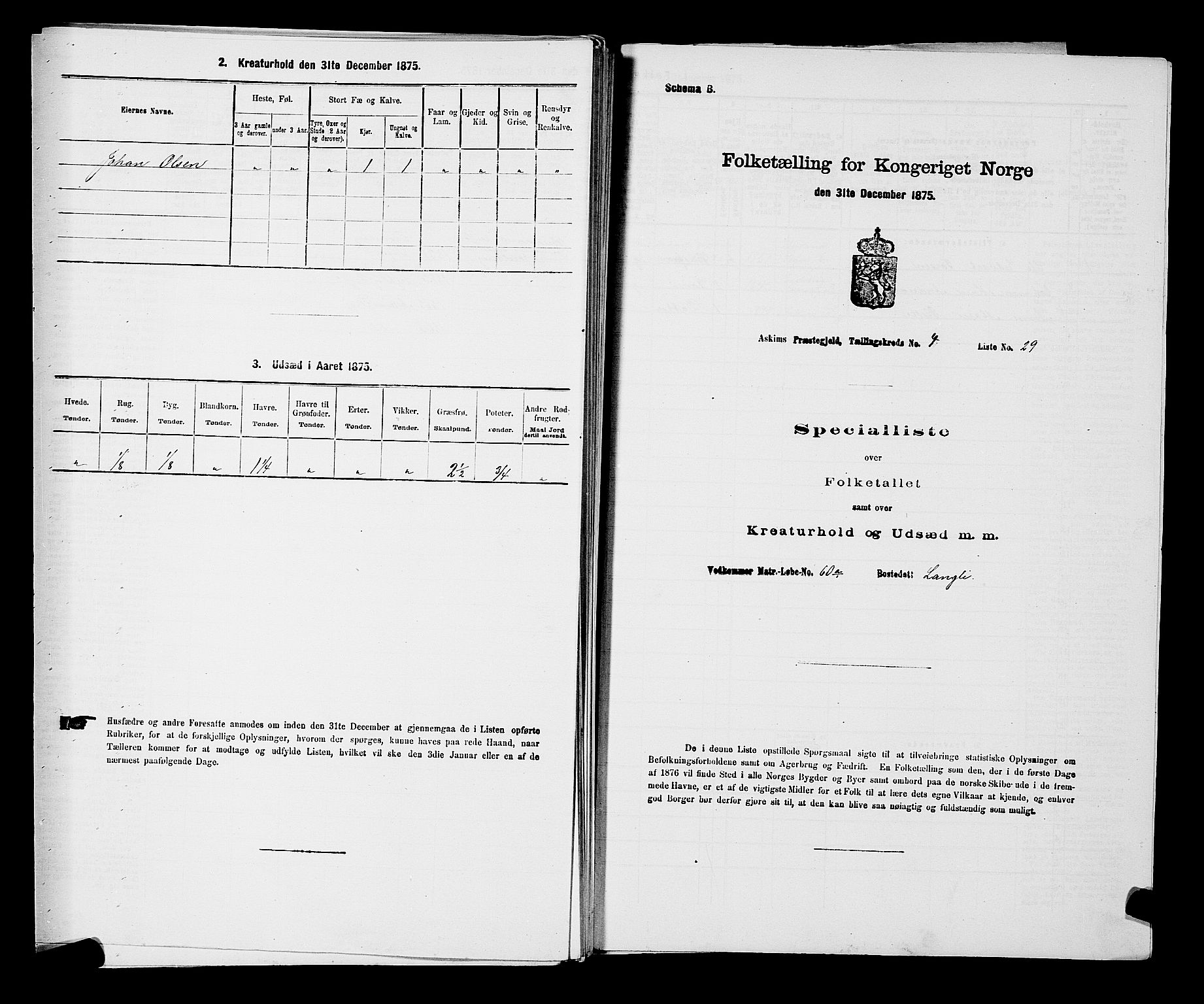 RA, 1875 census for 0124P Askim, 1875, p. 276