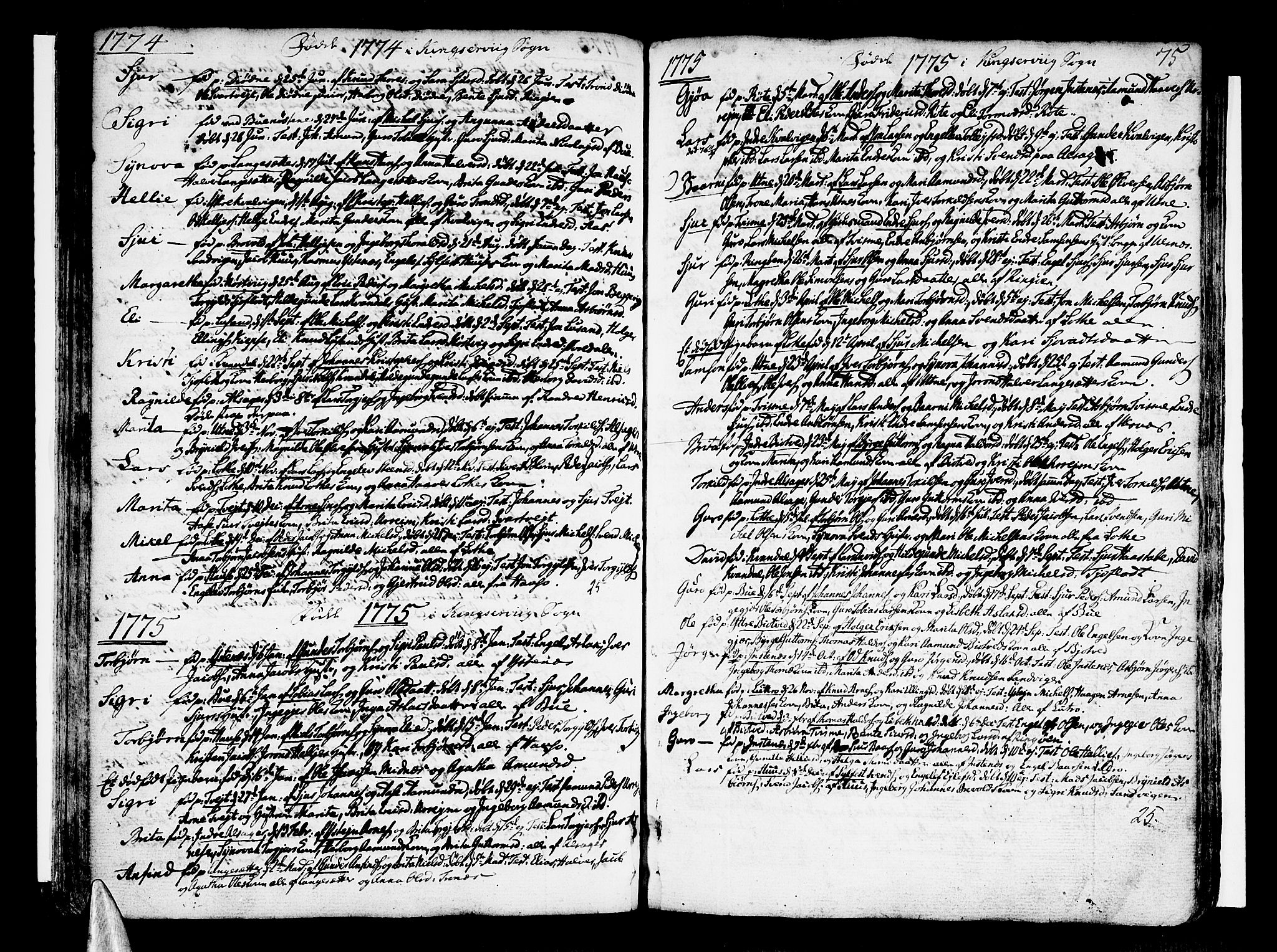 Ullensvang sokneprestembete, SAB/A-78701/H/Haa: Parish register (official) no. A 6 /2, 1758-1788, p. 75