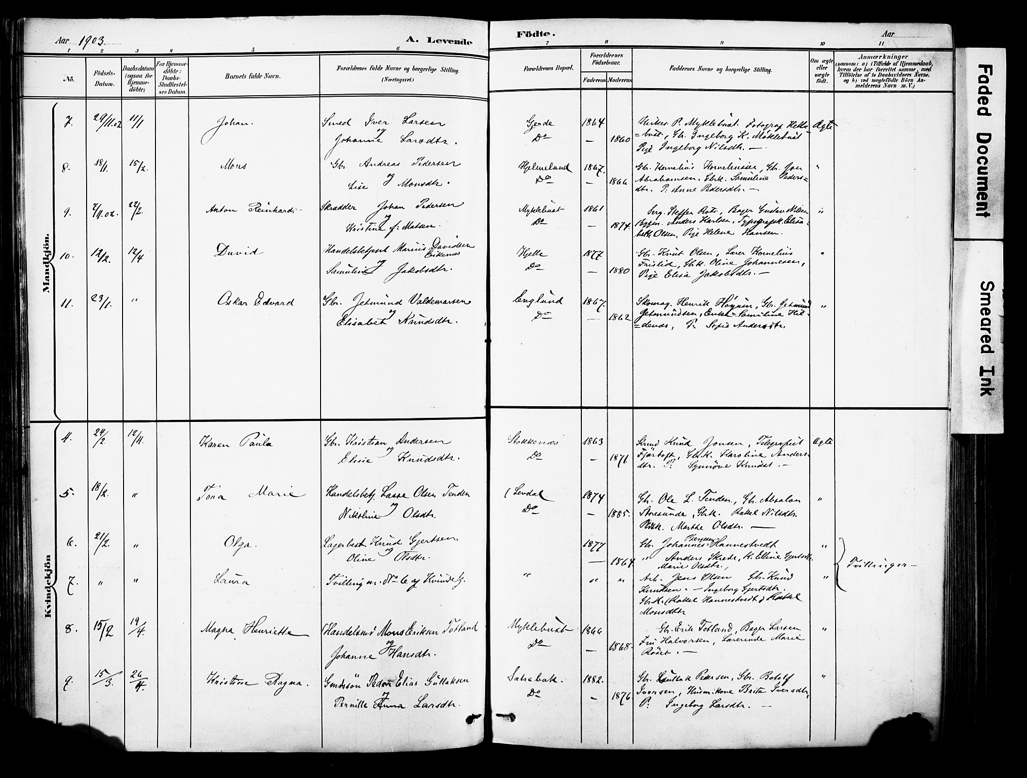 Eid sokneprestembete, AV/SAB-A-82301/H/Haa/Haab/L0001: Parish register (official) no. B 1, 1879-1906