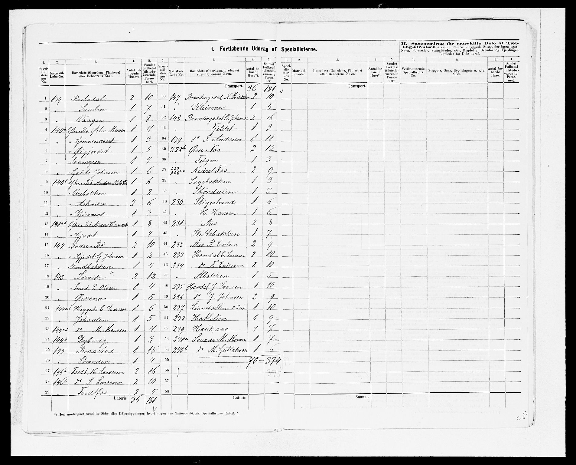 SAB, 1875 census for 1413P Hyllestad, 1875, p. 13