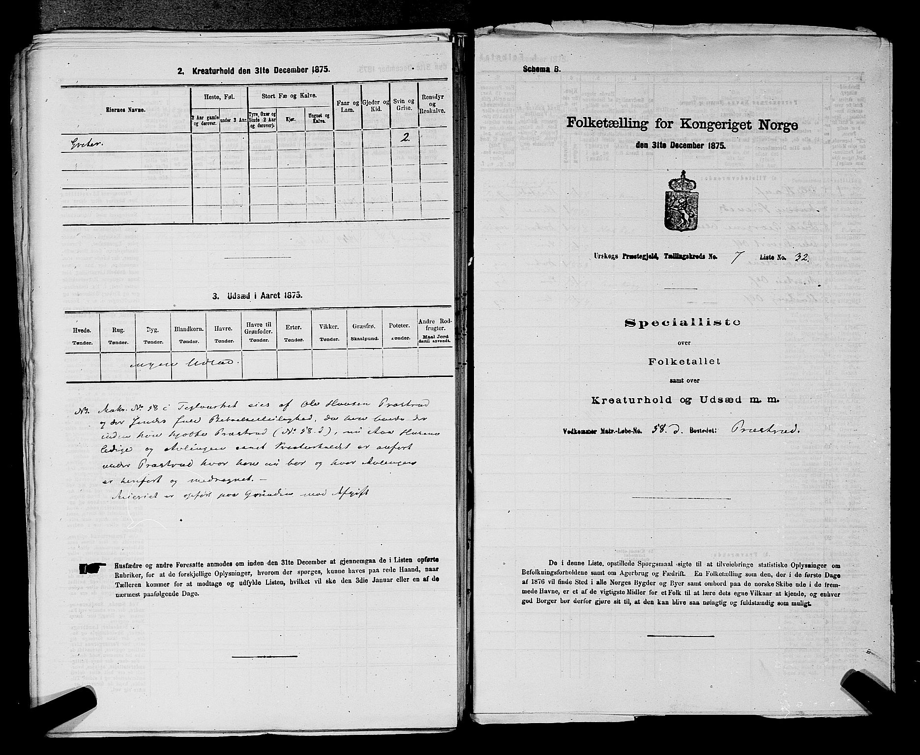 RA, 1875 census for 0224P Aurskog, 1875, p. 748