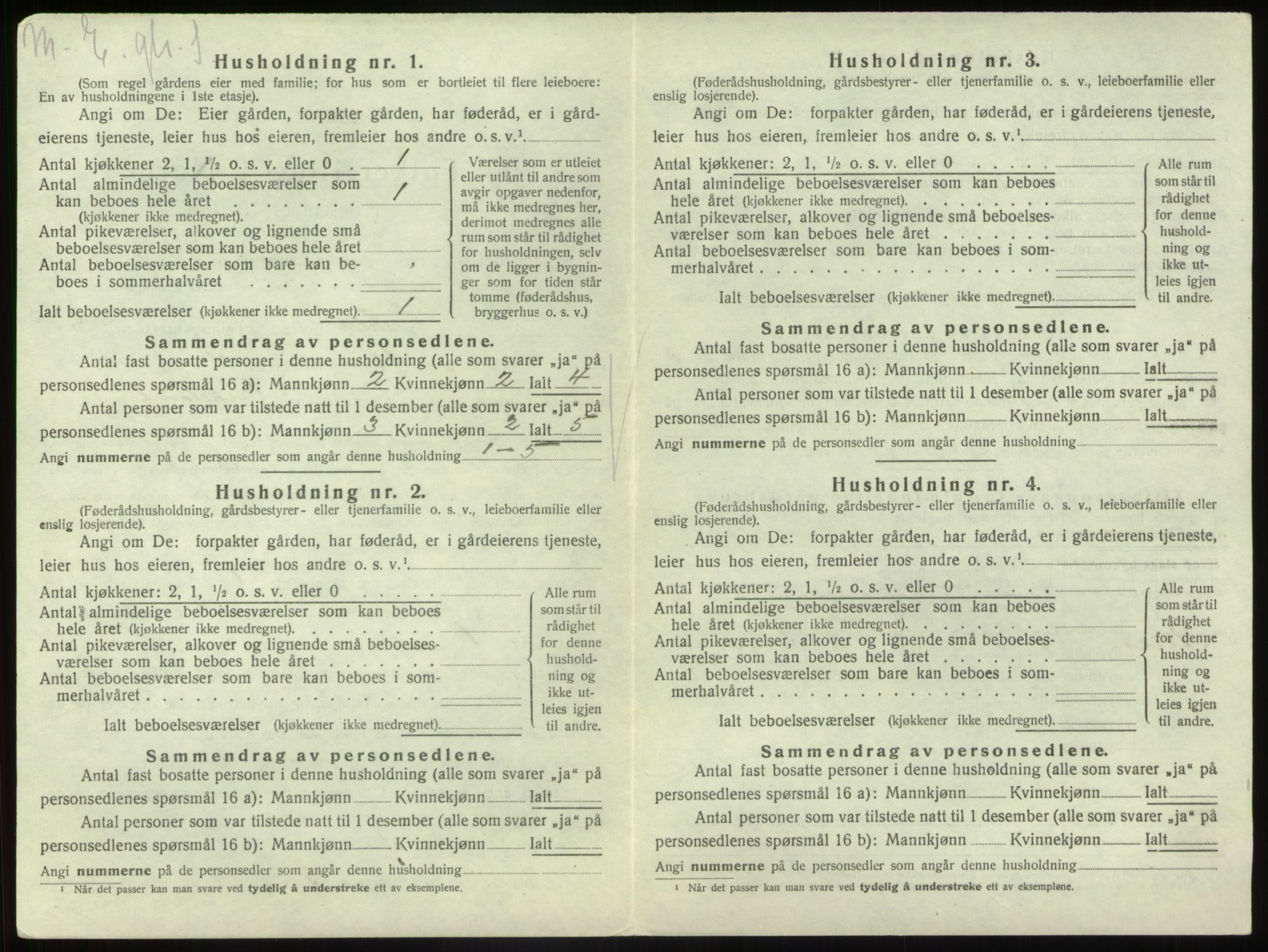 SAB, 1920 census for Gaular, 1920, p. 600