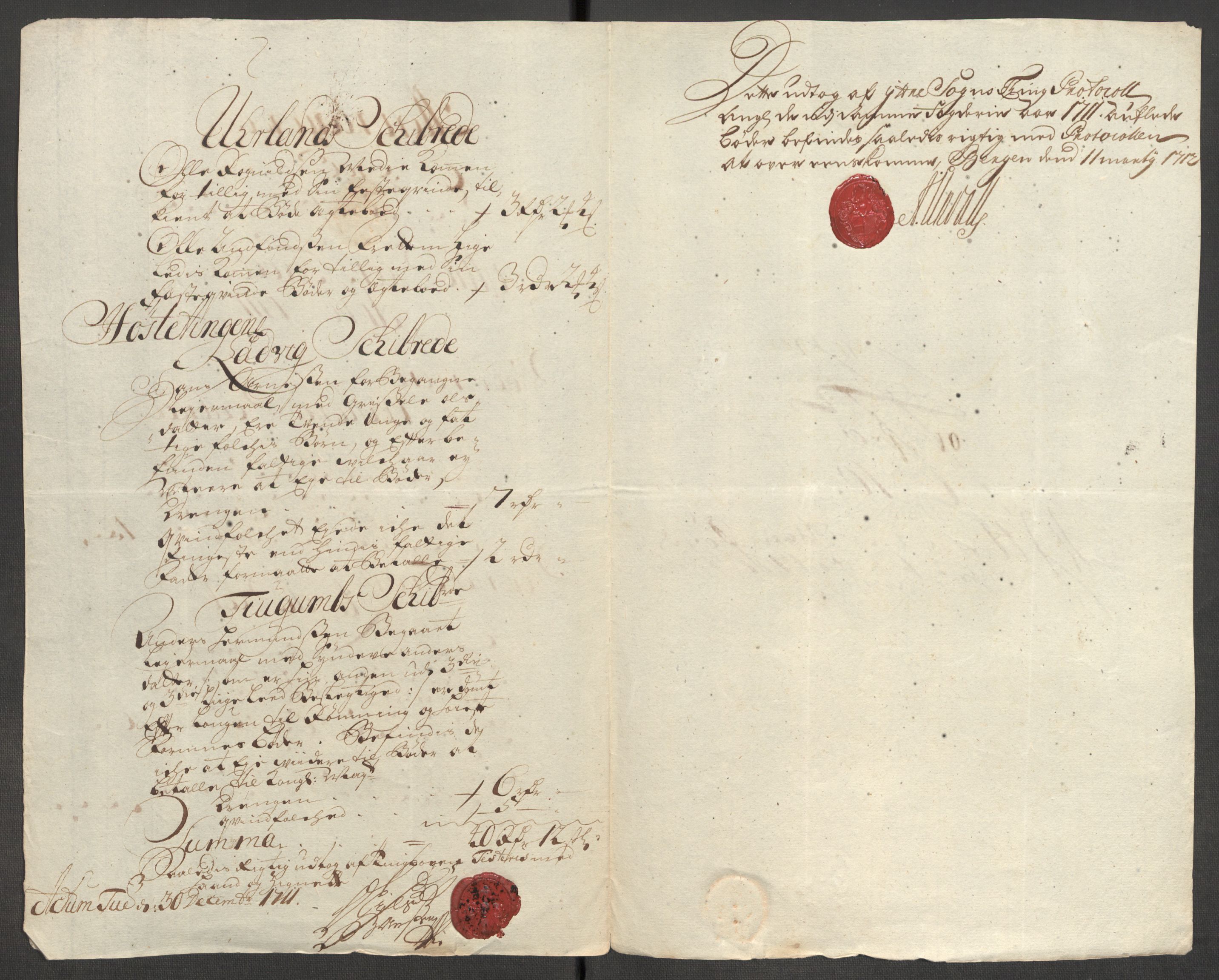 Rentekammeret inntil 1814, Reviderte regnskaper, Fogderegnskap, RA/EA-4092/R52/L3317: Fogderegnskap Sogn, 1711, p. 151