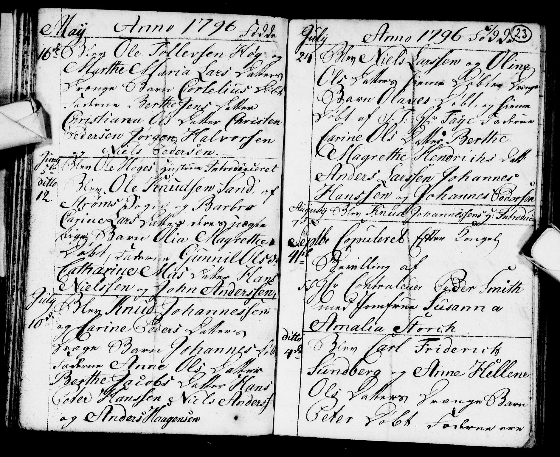 Strømsø kirkebøker, AV/SAKO-A-246/F/Fb/L0003: Parish register (official) no. II 3, 1793-1799, p. 23