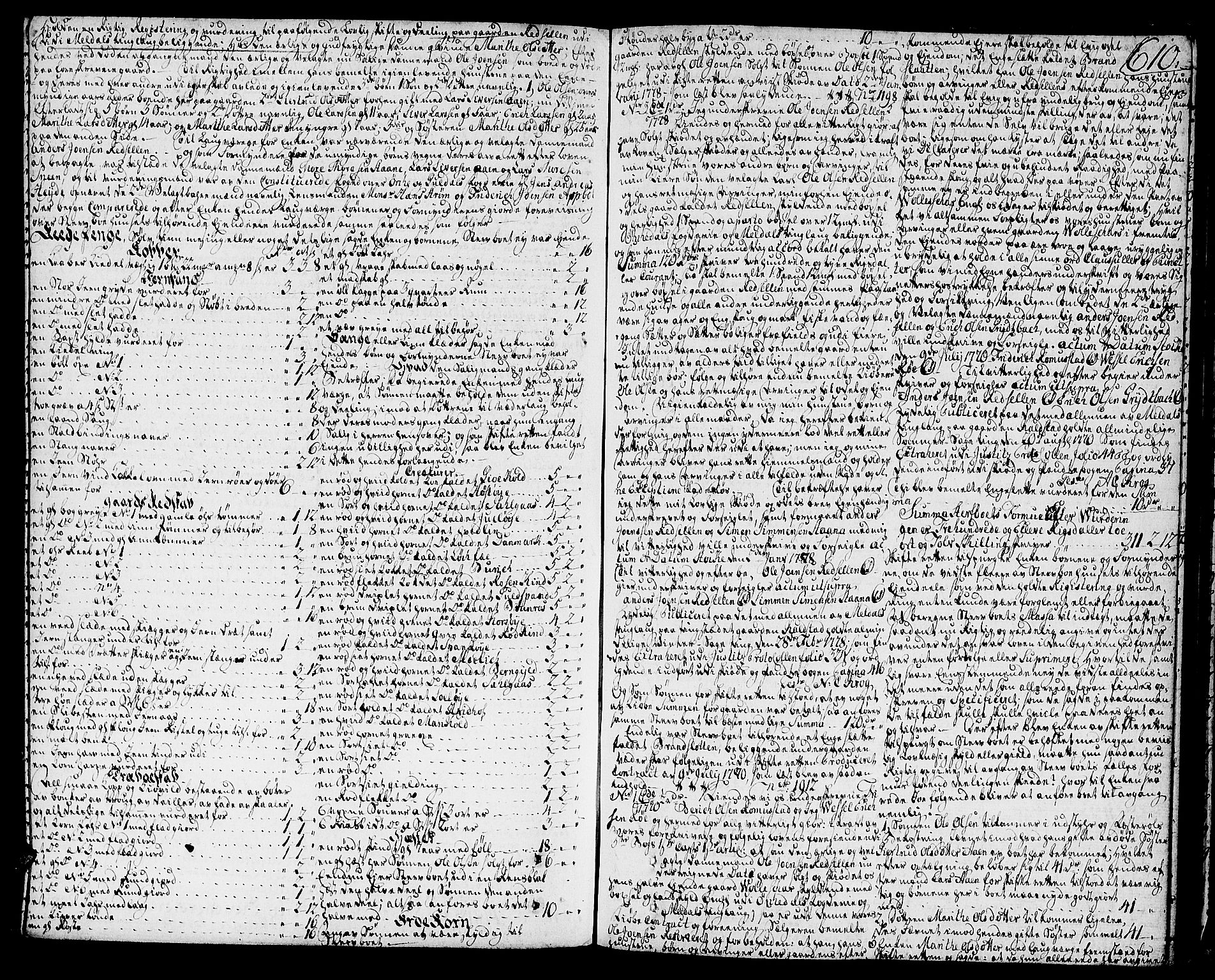 Orkdal sorenskriveri, SAT/A-4169/1/3/3Aa/L0007: Skifteprotokoller, 1767-1782, p. 609b-610a