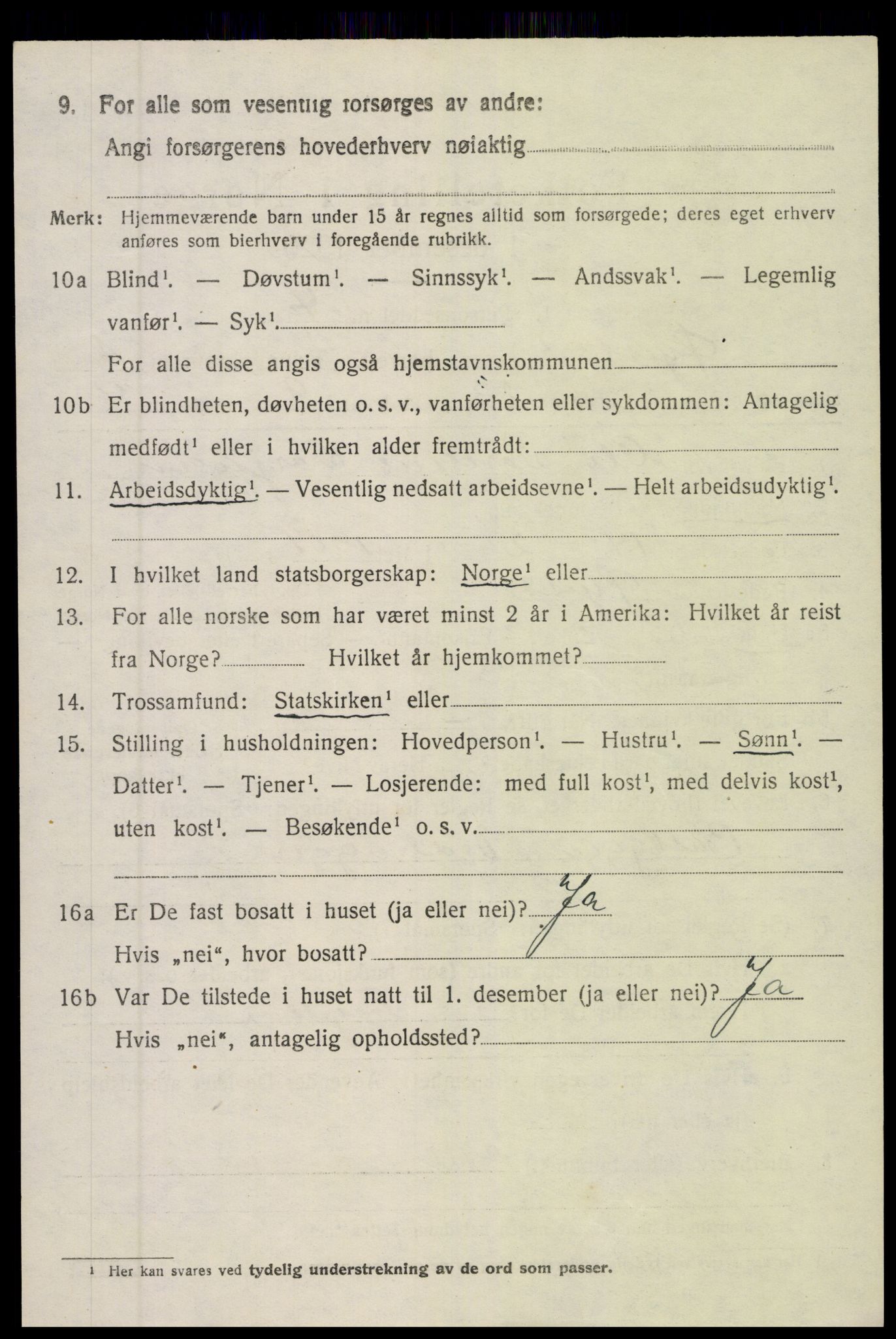 SAK, 1920 census for Øyestad, 1920, p. 2075