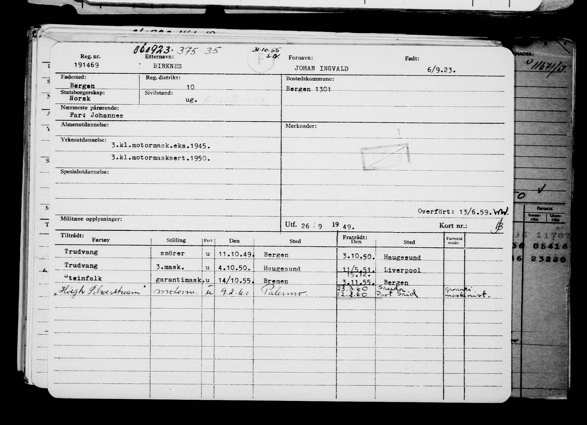 Direktoratet for sjømenn, AV/RA-S-3545/G/Gb/L0222: Hovedkort, 1923, p. 587