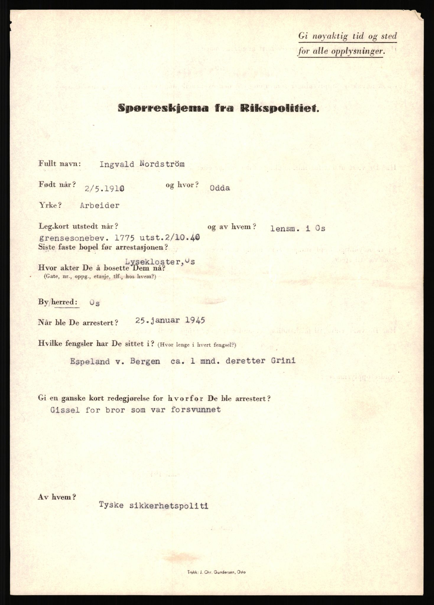 Rikspolitisjefen, AV/RA-S-1560/L/L0012: Mogensen, Øivind - Noraas, Lars, 1940-1945, p. 1070