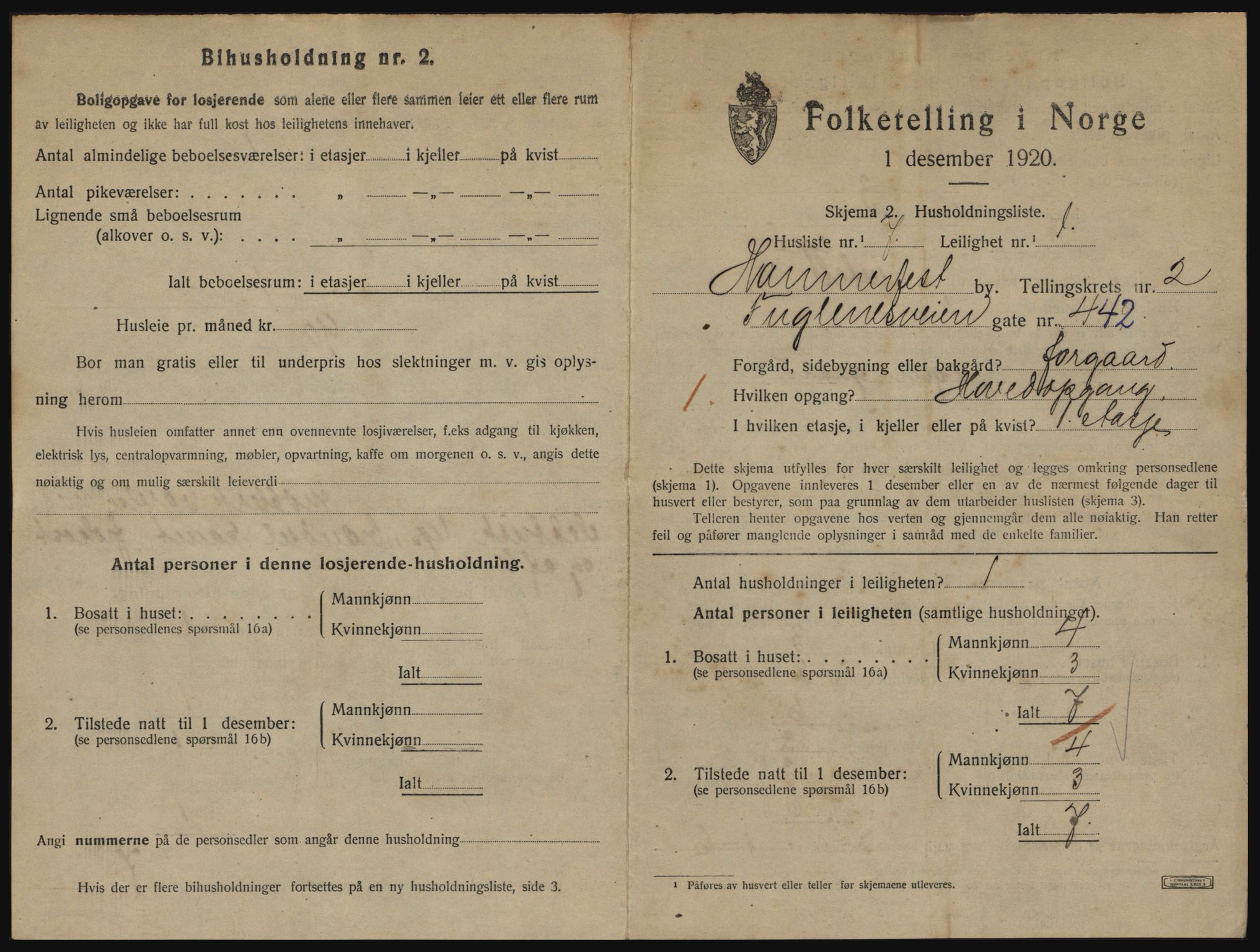 SATØ, 1920 census for Hammerfest, 1920, p. 1900