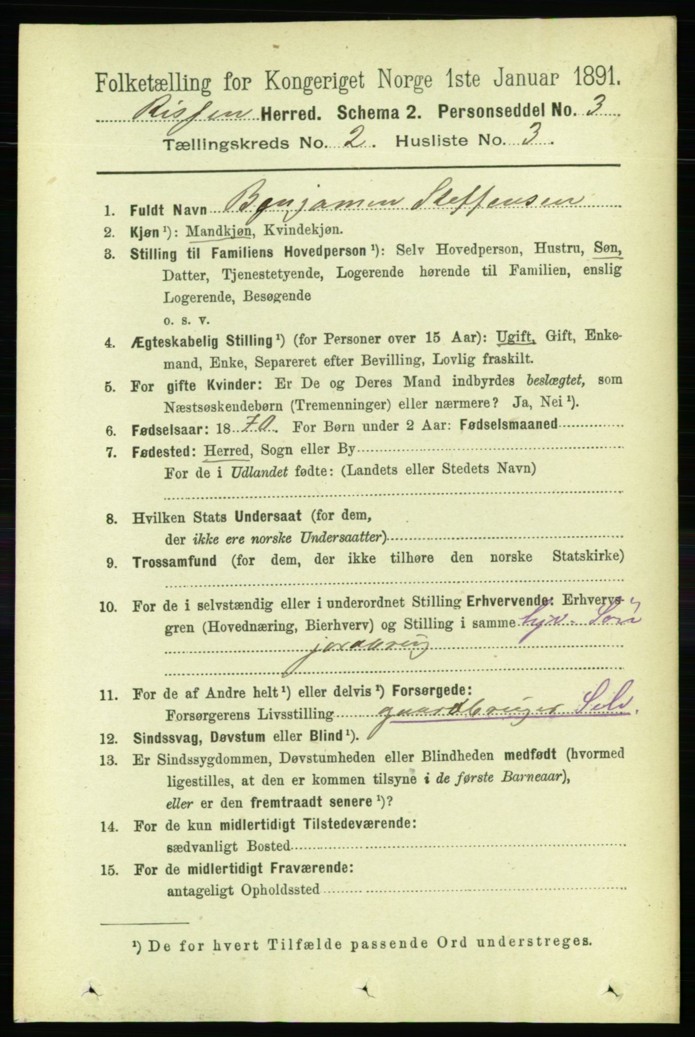 RA, 1891 census for 1624 Rissa, 1891, p. 1138