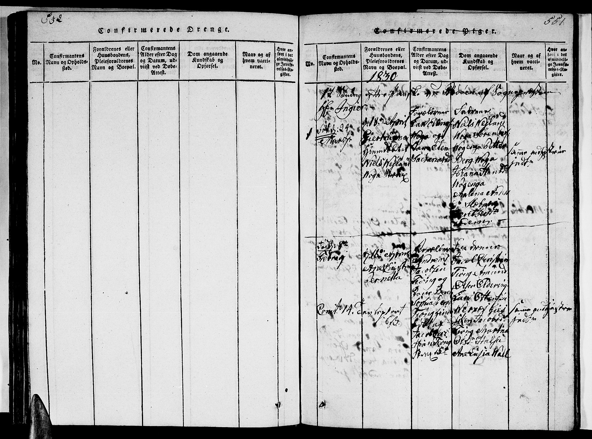 Ministerialprotokoller, klokkerbøker og fødselsregistre - Nordland, SAT/A-1459/841/L0616: Parish register (copy) no. 841C01 /1, 1820-1832, p. 532-551