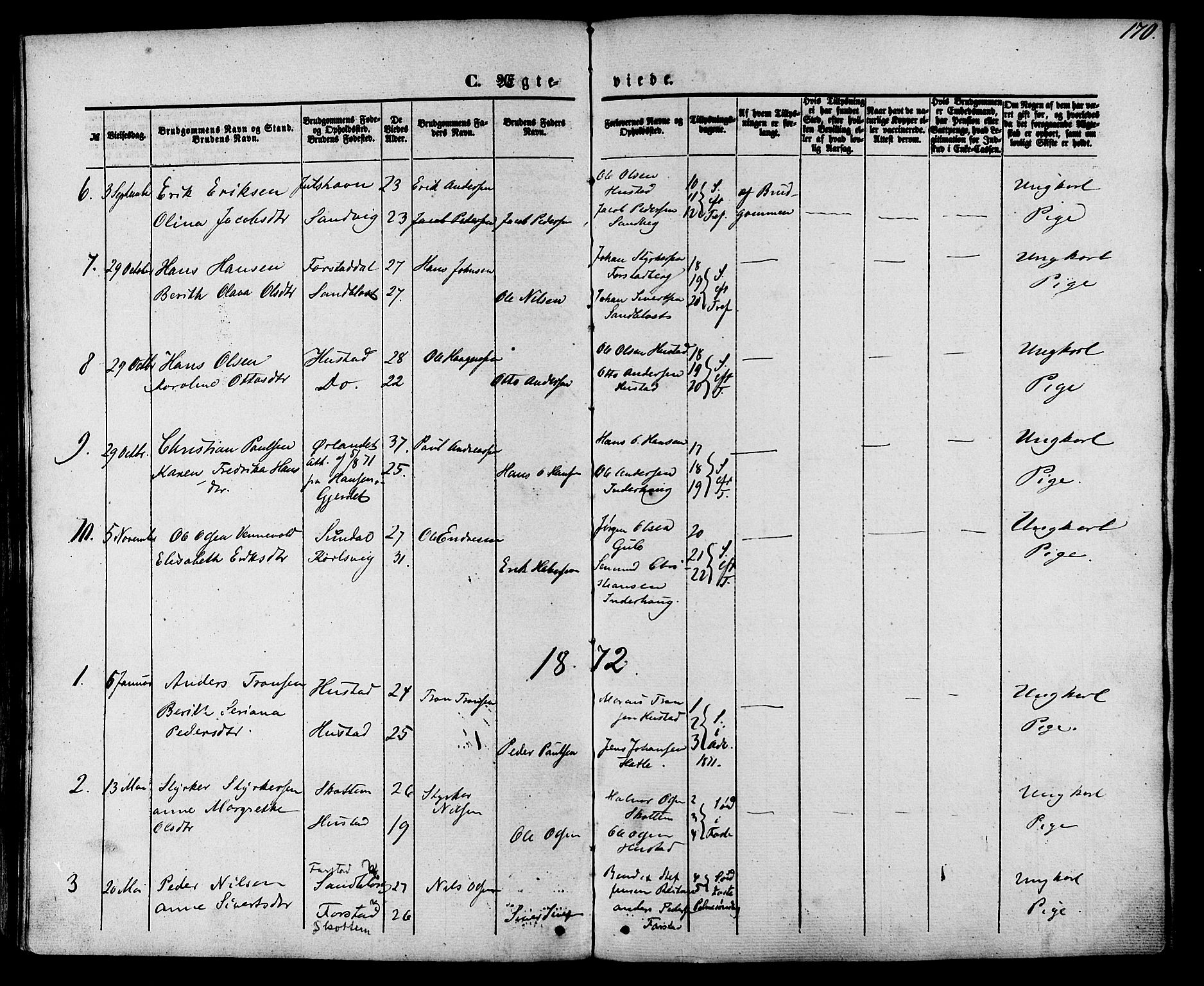 Ministerialprotokoller, klokkerbøker og fødselsregistre - Møre og Romsdal, AV/SAT-A-1454/566/L0768: Parish register (official) no. 566A07, 1869-1881, p. 170