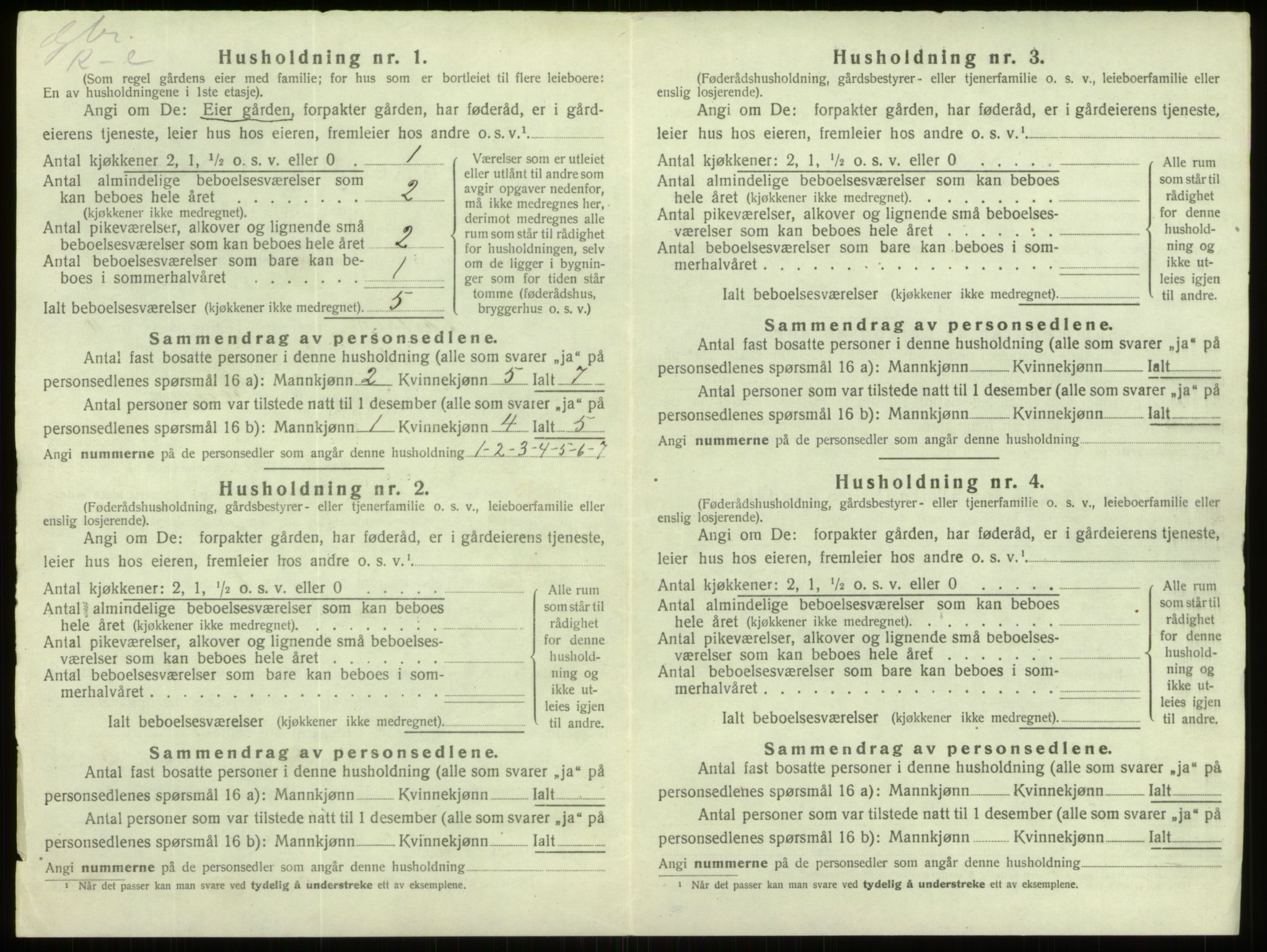 SAB, 1920 census for Davik, 1920, p. 692