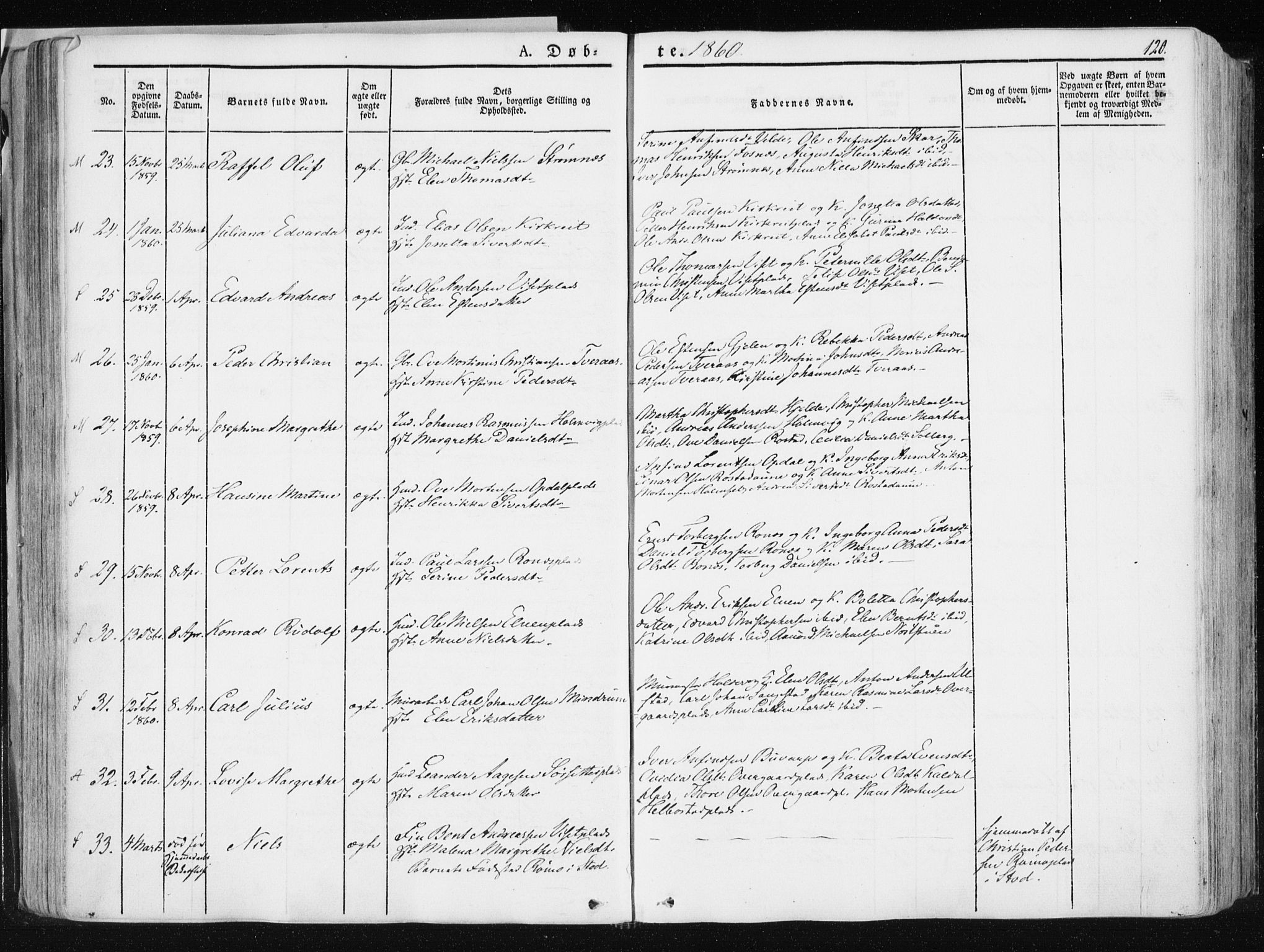 Ministerialprotokoller, klokkerbøker og fødselsregistre - Nord-Trøndelag, AV/SAT-A-1458/741/L0393: Parish register (official) no. 741A07, 1849-1863, p. 120