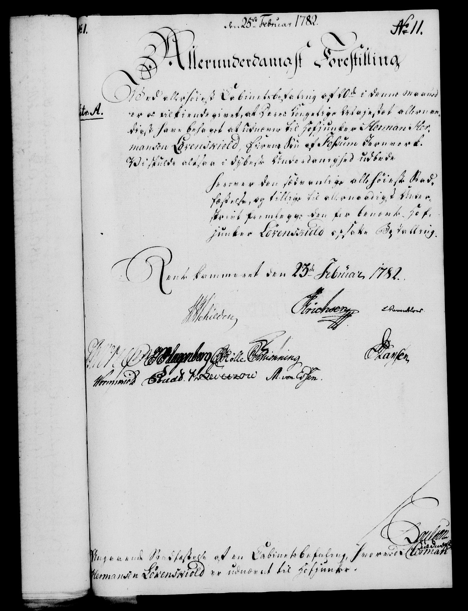Rentekammeret, Kammerkanselliet, RA/EA-3111/G/Gf/Gfa/L0064: Norsk relasjons- og resolusjonsprotokoll (merket RK 52.64), 1782, p. 93