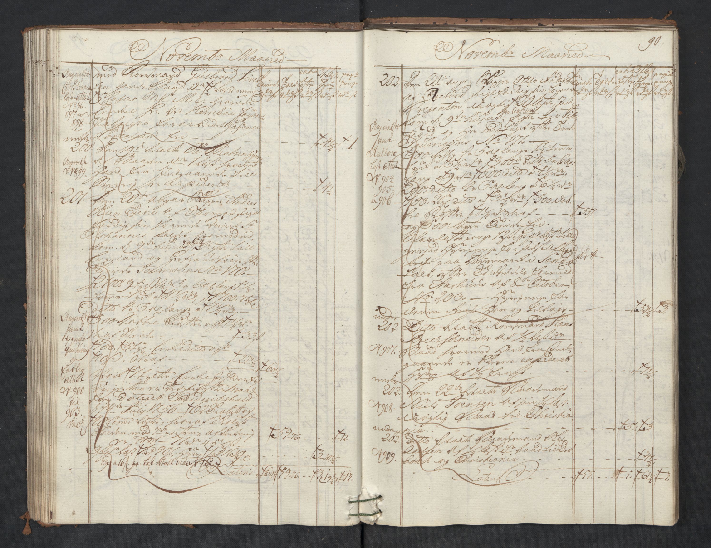 Generaltollkammeret, tollregnskaper, AV/RA-EA-5490/R01/L0047/0001: Tollregnskaper Fredrikshald / Utgående hovedtollbok, 1762, p. 89b-90a