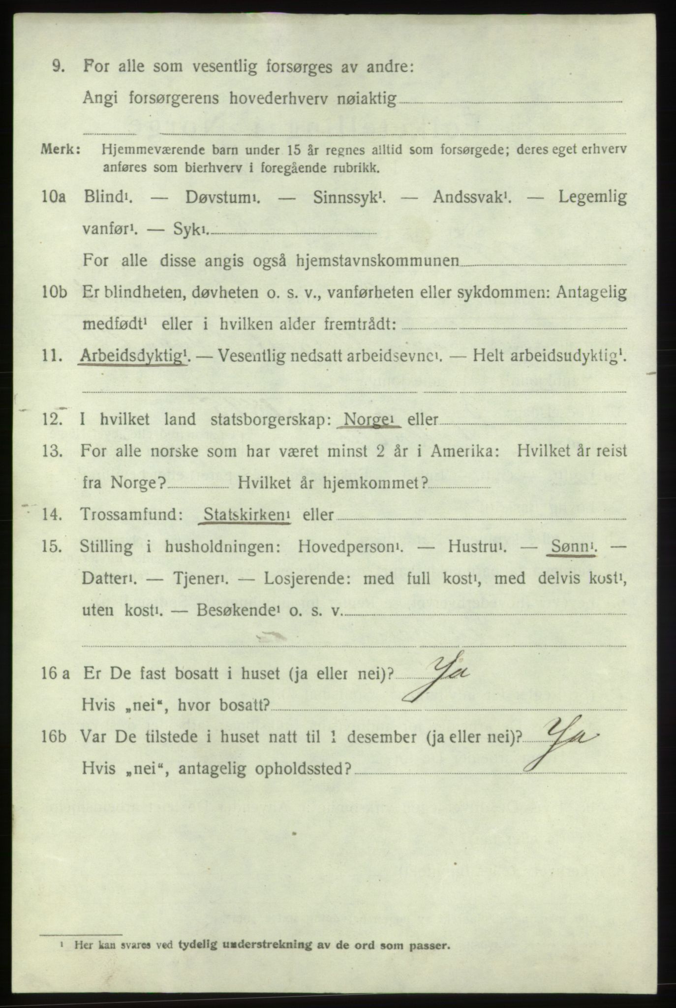 SAB, 1920 census for Moster, 1920, p. 920