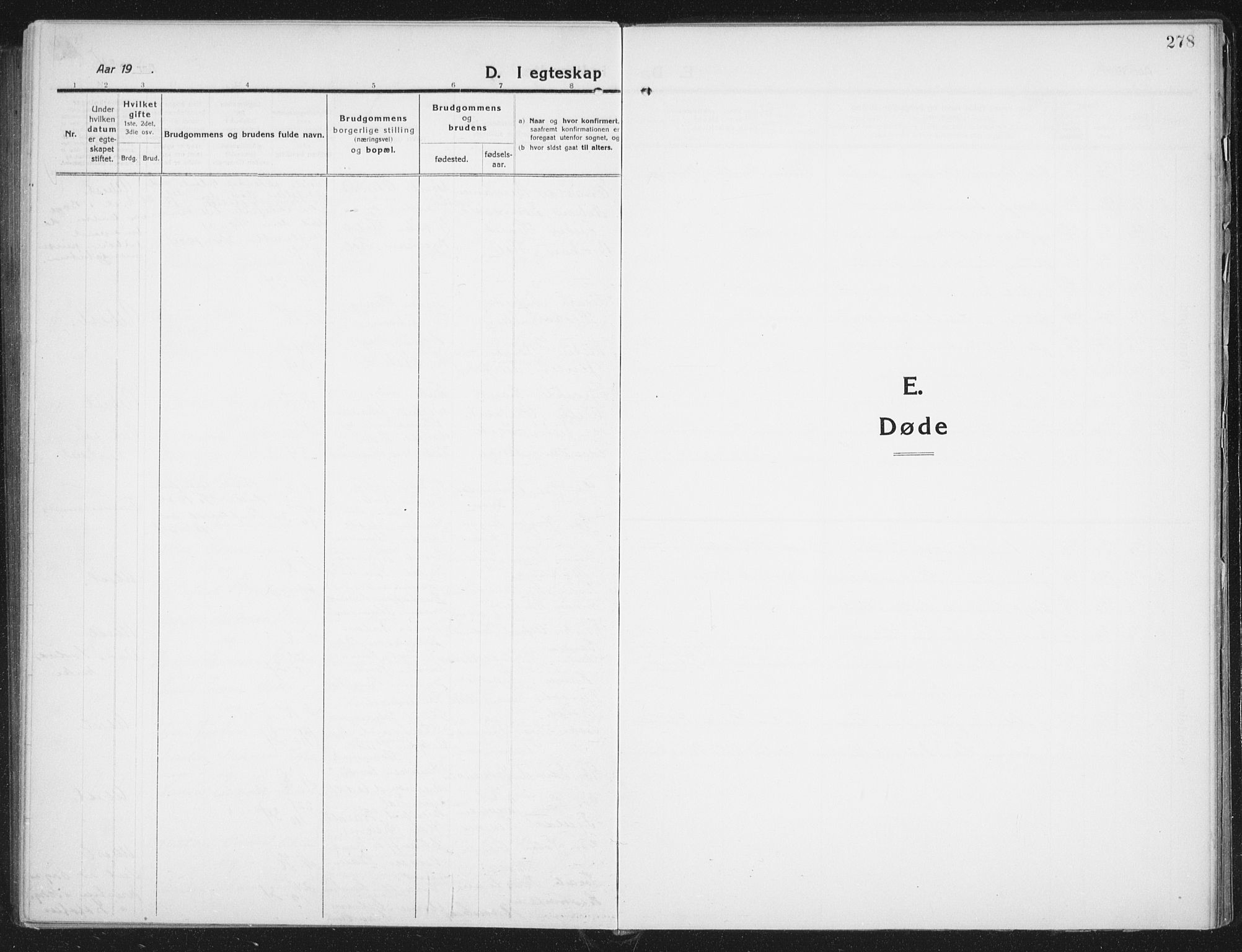 Ministerialprotokoller, klokkerbøker og fødselsregistre - Nordland, SAT/A-1459/882/L1183: Parish register (copy) no. 882C01, 1911-1938, p. 278