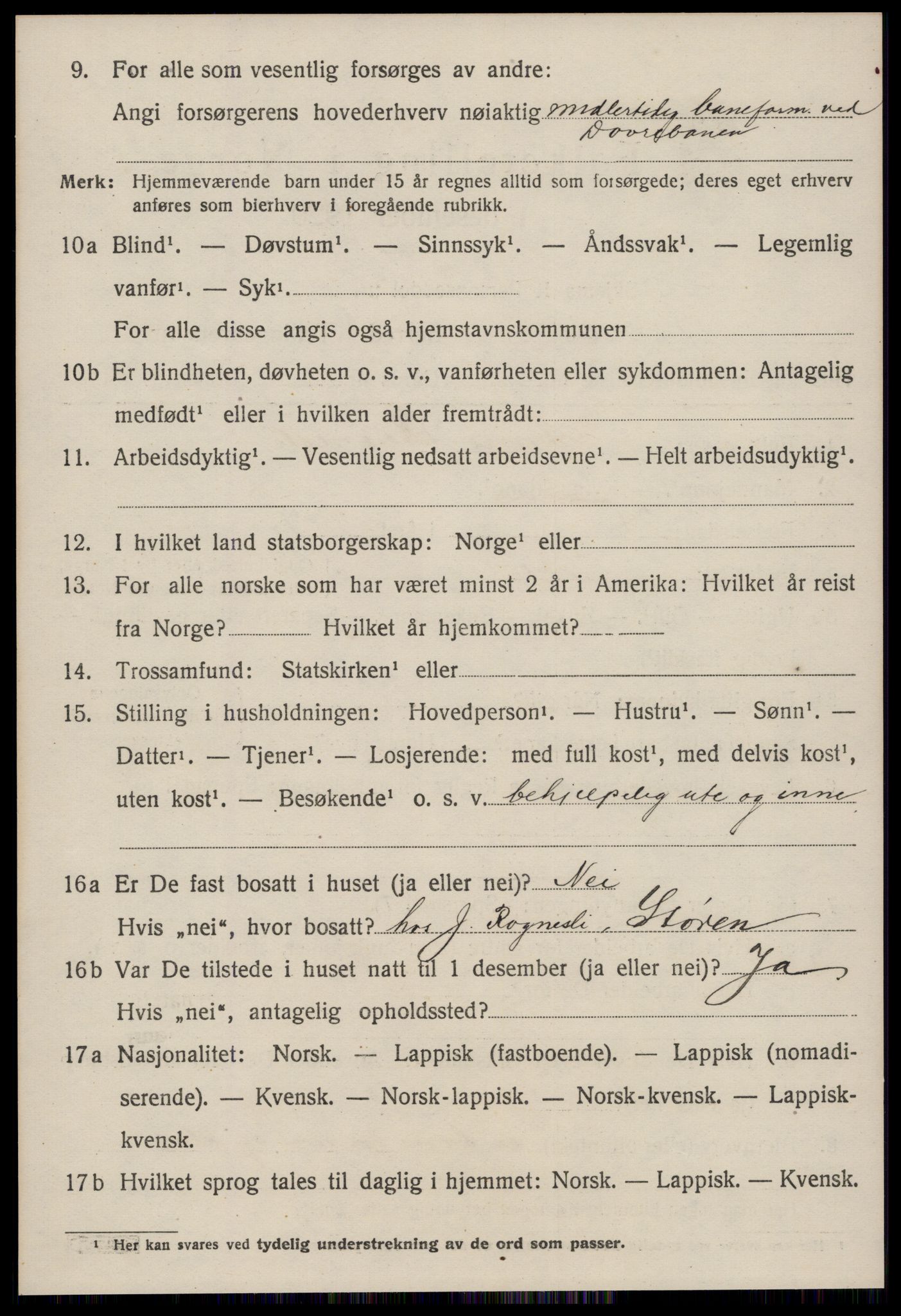 SAT, 1920 census for Støren, 1920, p. 701