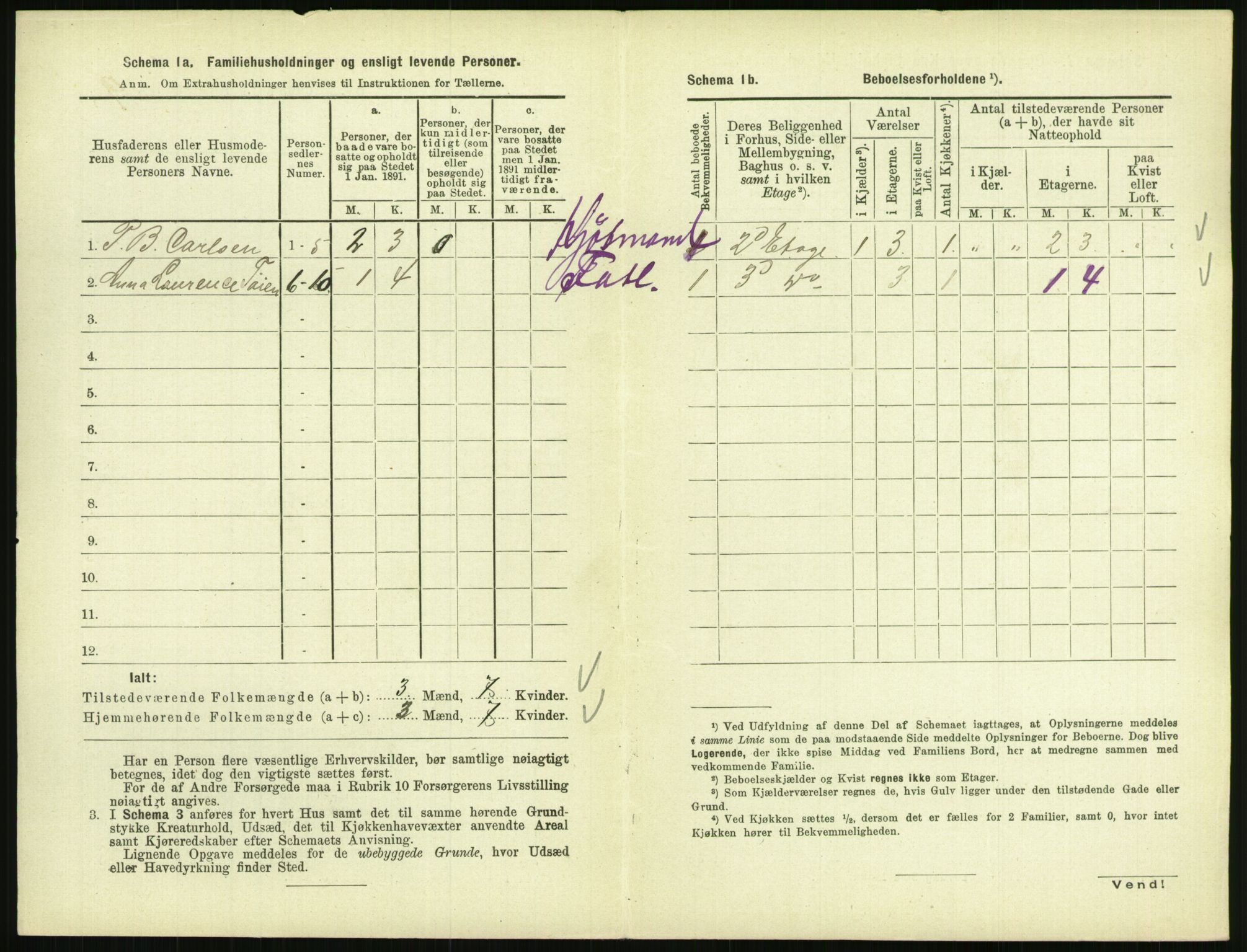 RA, 1891 census for 0801 Kragerø, 1891, p. 713