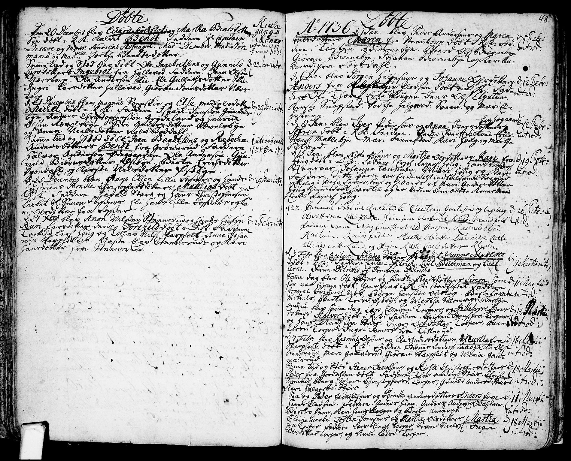 Rakkestad prestekontor Kirkebøker, SAO/A-2008/F/Fa/L0001: Parish register (official) no. I 1, 1722-1740, p. 48