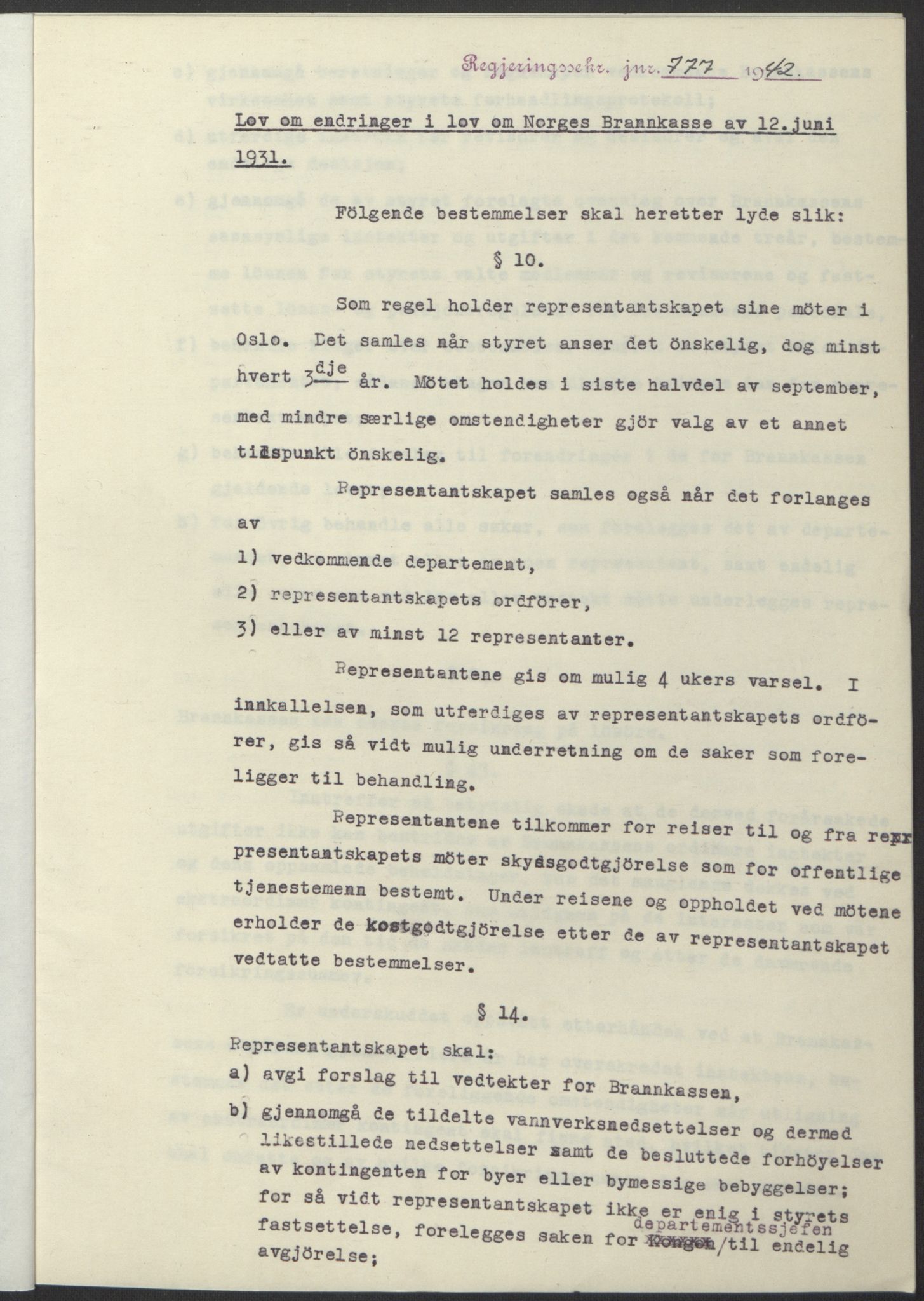 NS-administrasjonen 1940-1945 (Statsrådsekretariatet, de kommisariske statsråder mm), AV/RA-S-4279/D/Db/L0098: Lover II, 1942, p. 564