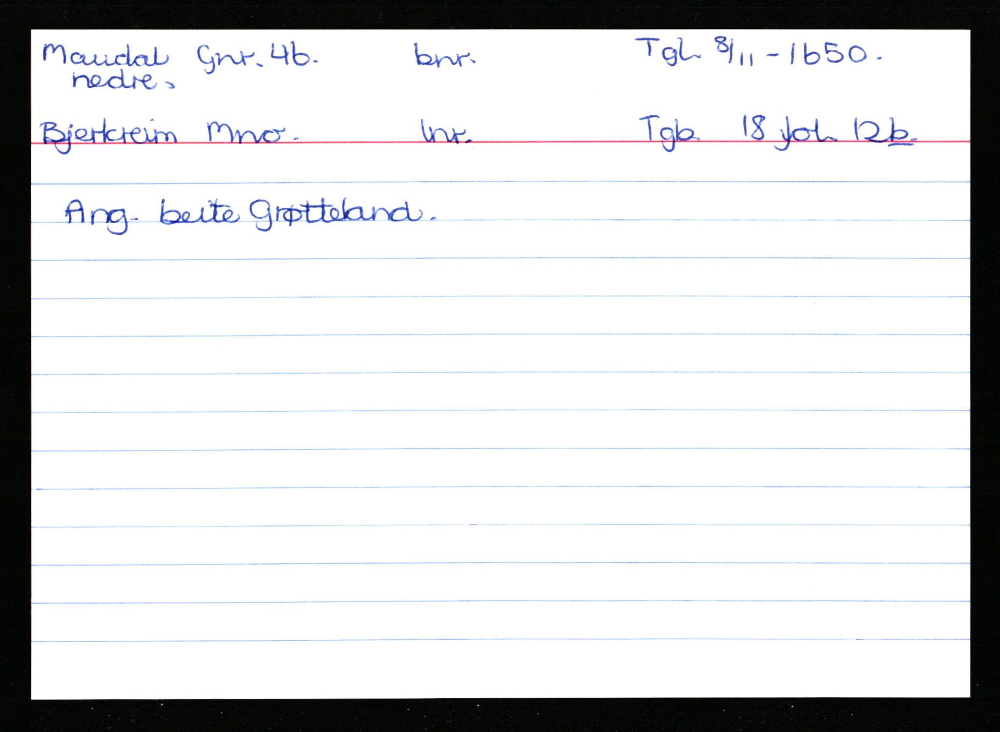 Statsarkivet i Stavanger, AV/SAST-A-101971/03/Y/Ym/L0037: Åstedskort sortert etter gårdsnavn: Lædre - Mauland, 1600-1950, p. 583