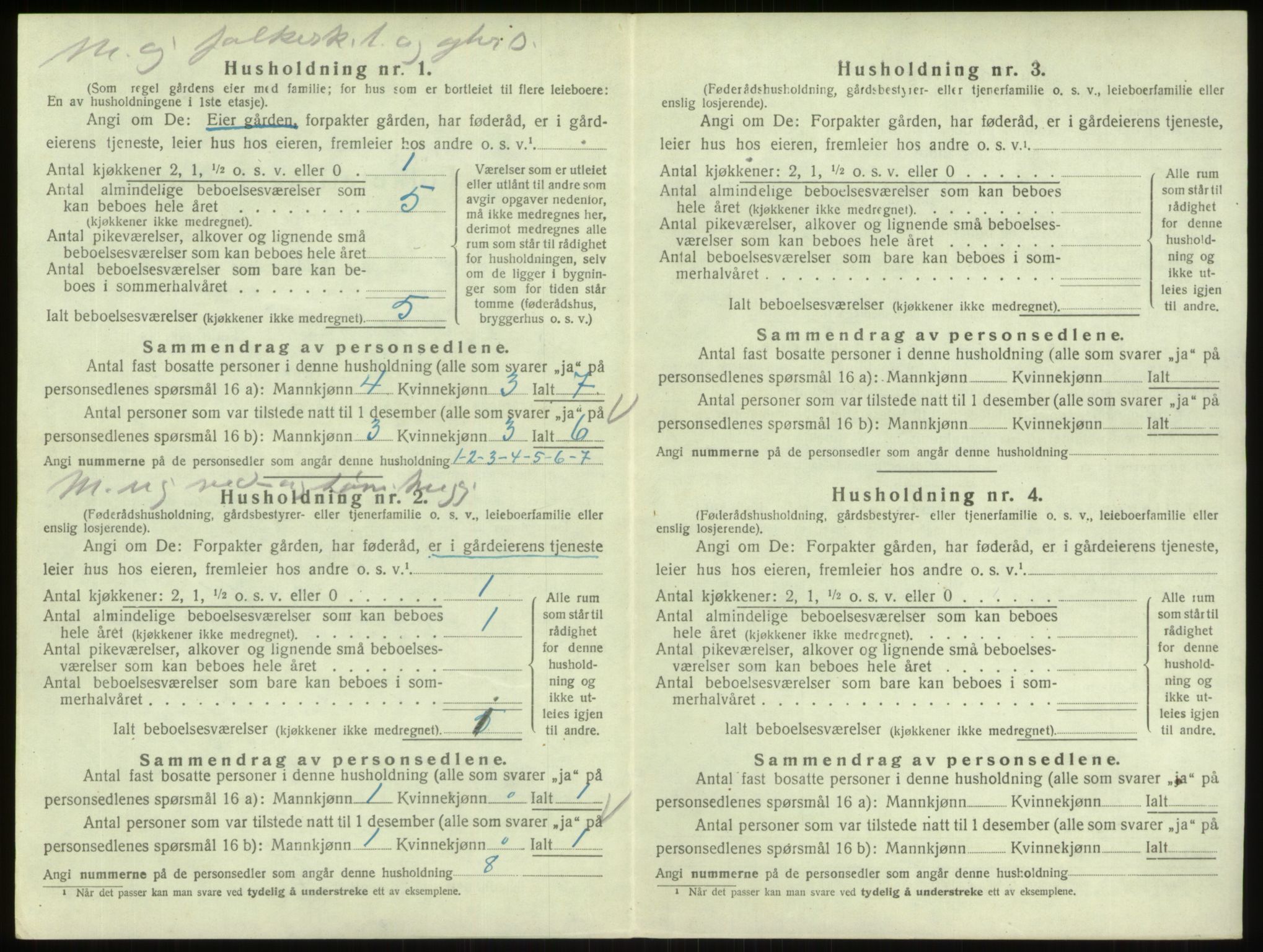 SAO, 1920 census for Berg, 1920, p. 1907