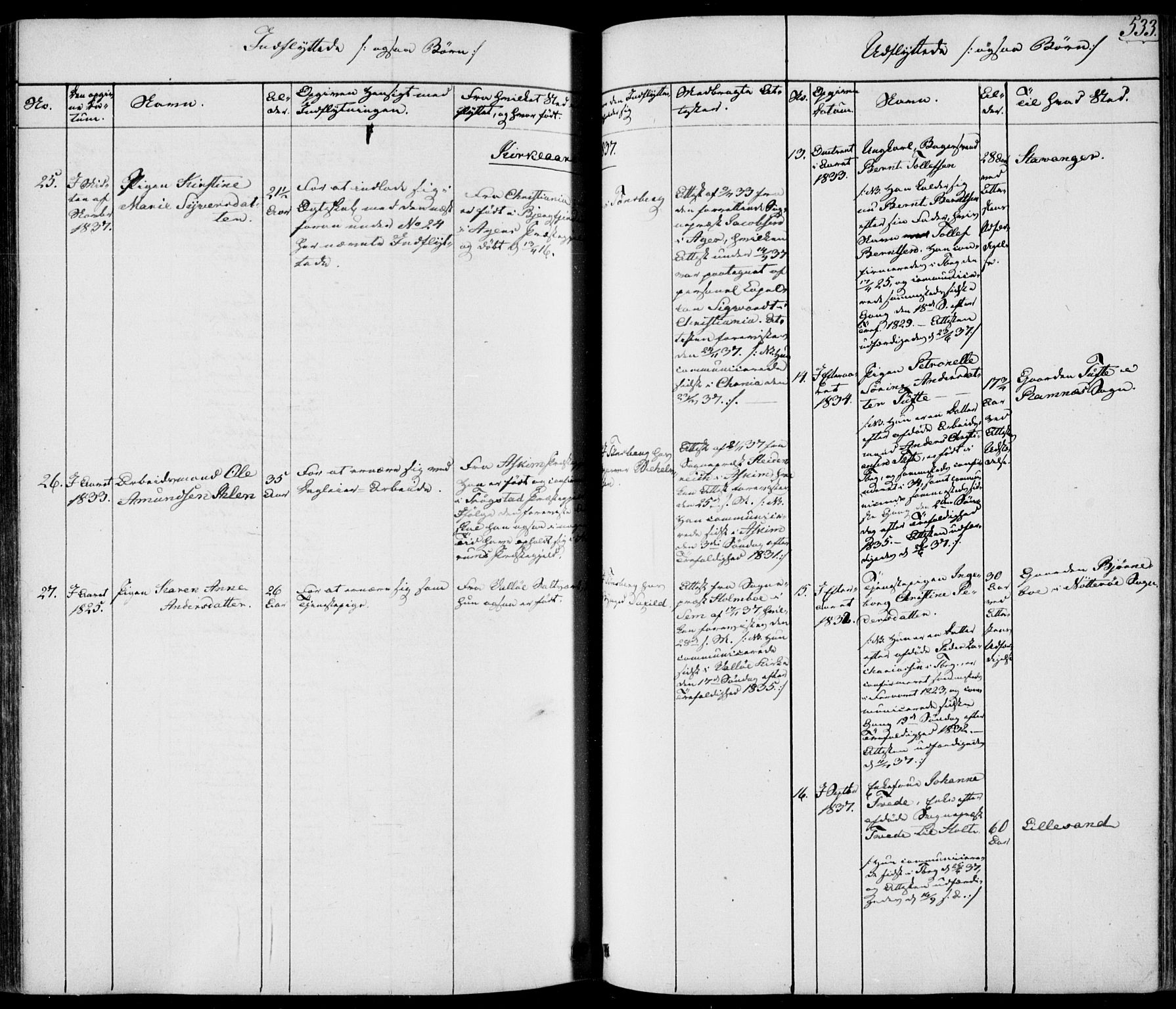 Tønsberg kirkebøker, AV/SAKO-A-330/F/Fa/L0006: Parish register (official) no. I 6, 1836-1844, p. 533