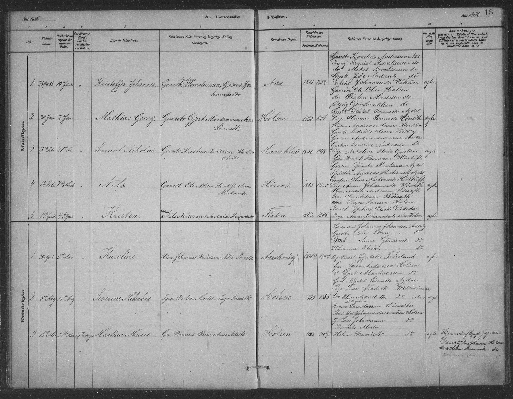 Førde sokneprestembete, AV/SAB-A-79901/H/Hab/Habc/L0002: Parish register (copy) no. C 2, 1881-1911, p. 18