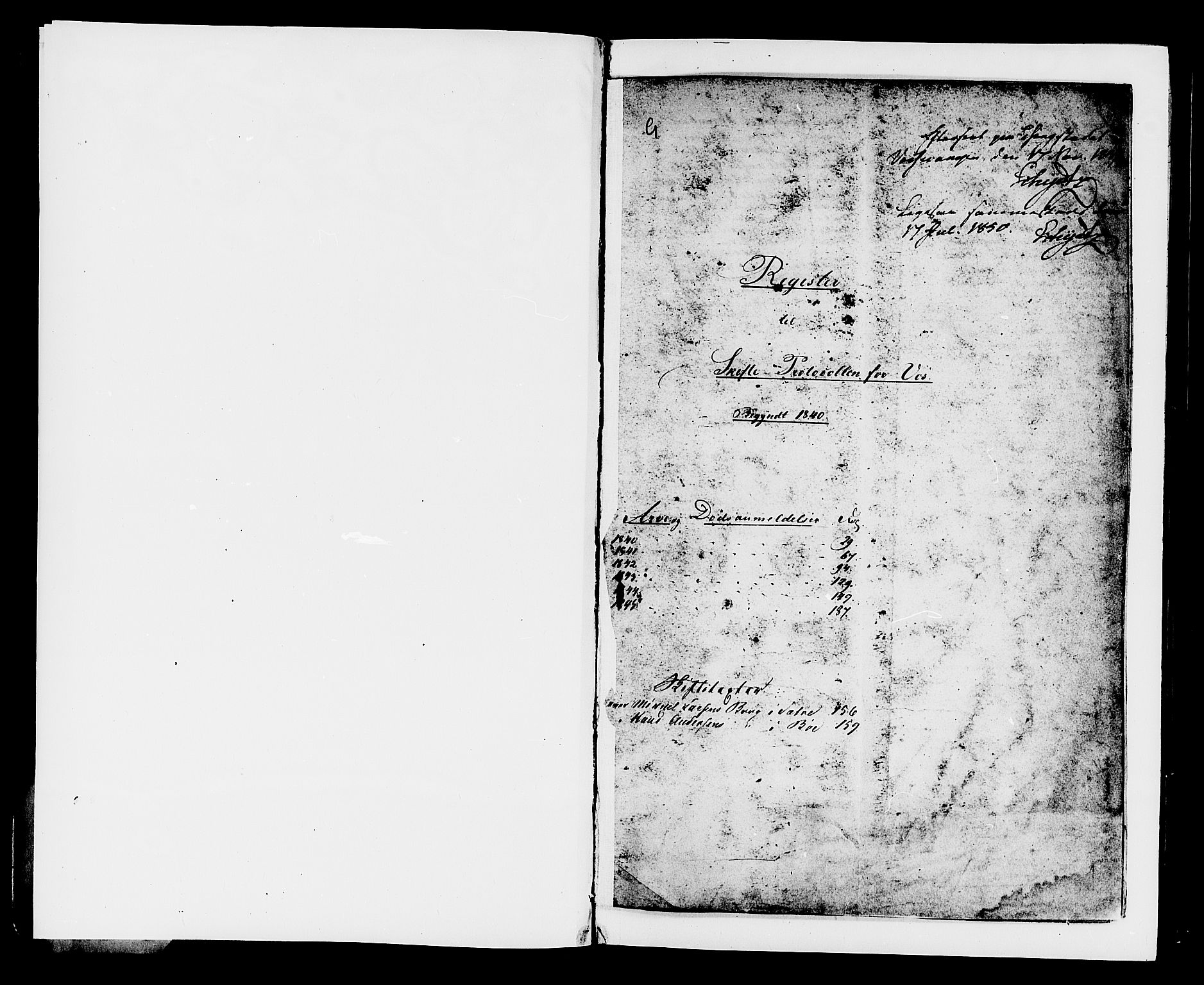 Hardanger og Voss sorenskriveri, SAB/A-2501/4/4A/4Ae/L0003: Skifterettsprotokoll for Voss, 1840-1856