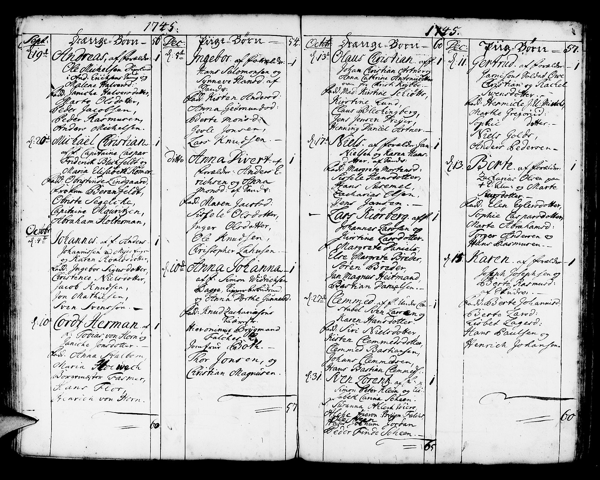 Korskirken sokneprestembete, AV/SAB-A-76101/H/Haa/L0004: Parish register (official) no. A 4, 1720-1750, p. 261