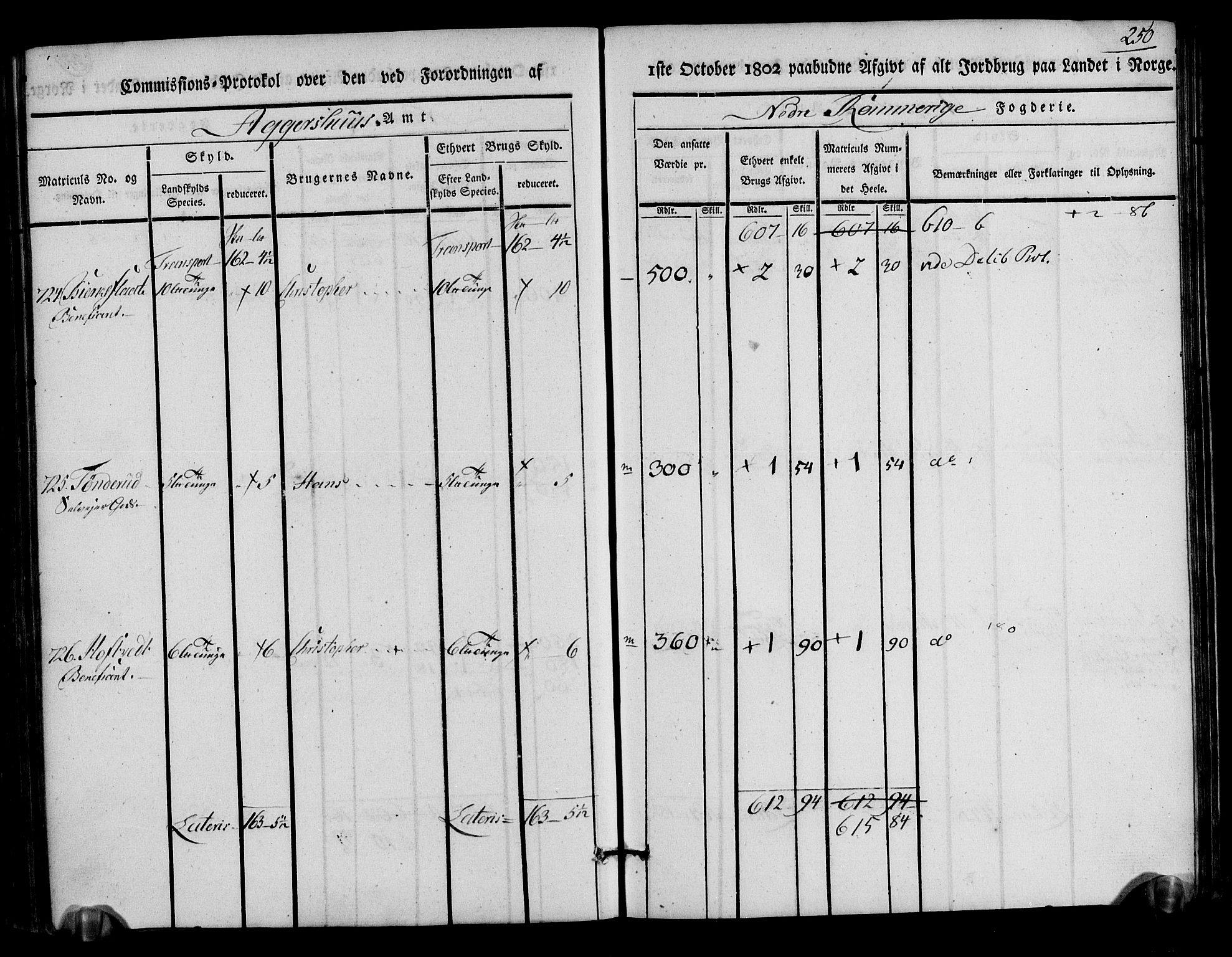 Rentekammeret inntil 1814, Realistisk ordnet avdeling, AV/RA-EA-4070/N/Ne/Nea/L0017: Nedre Romerike fogderi. Kommisjonsprotokoll, 1803, p. 252