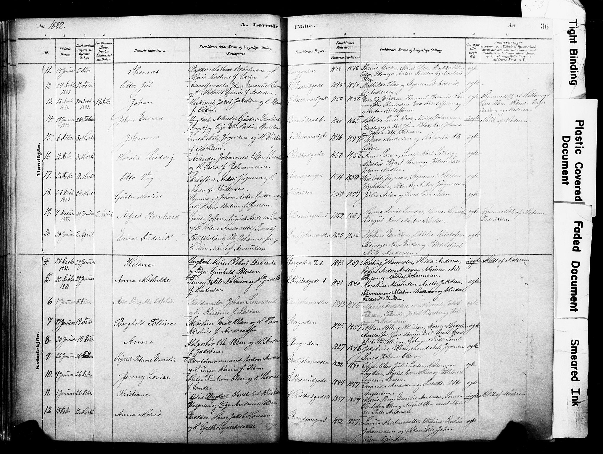 Horten kirkebøker, SAKO/A-348/F/Fa/L0003: Parish register (official) no. 3, 1878-1887, p. 36