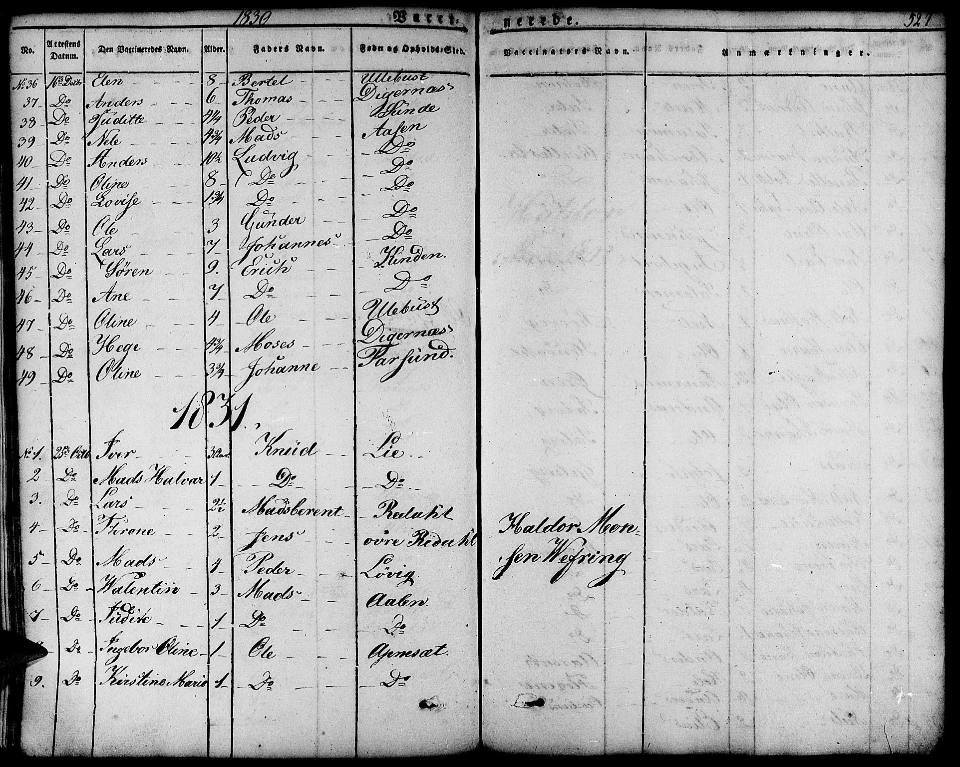 Førde sokneprestembete, AV/SAB-A-79901/H/Haa/Haaa/L0006: Parish register (official) no. A 6, 1821-1842, p. 527