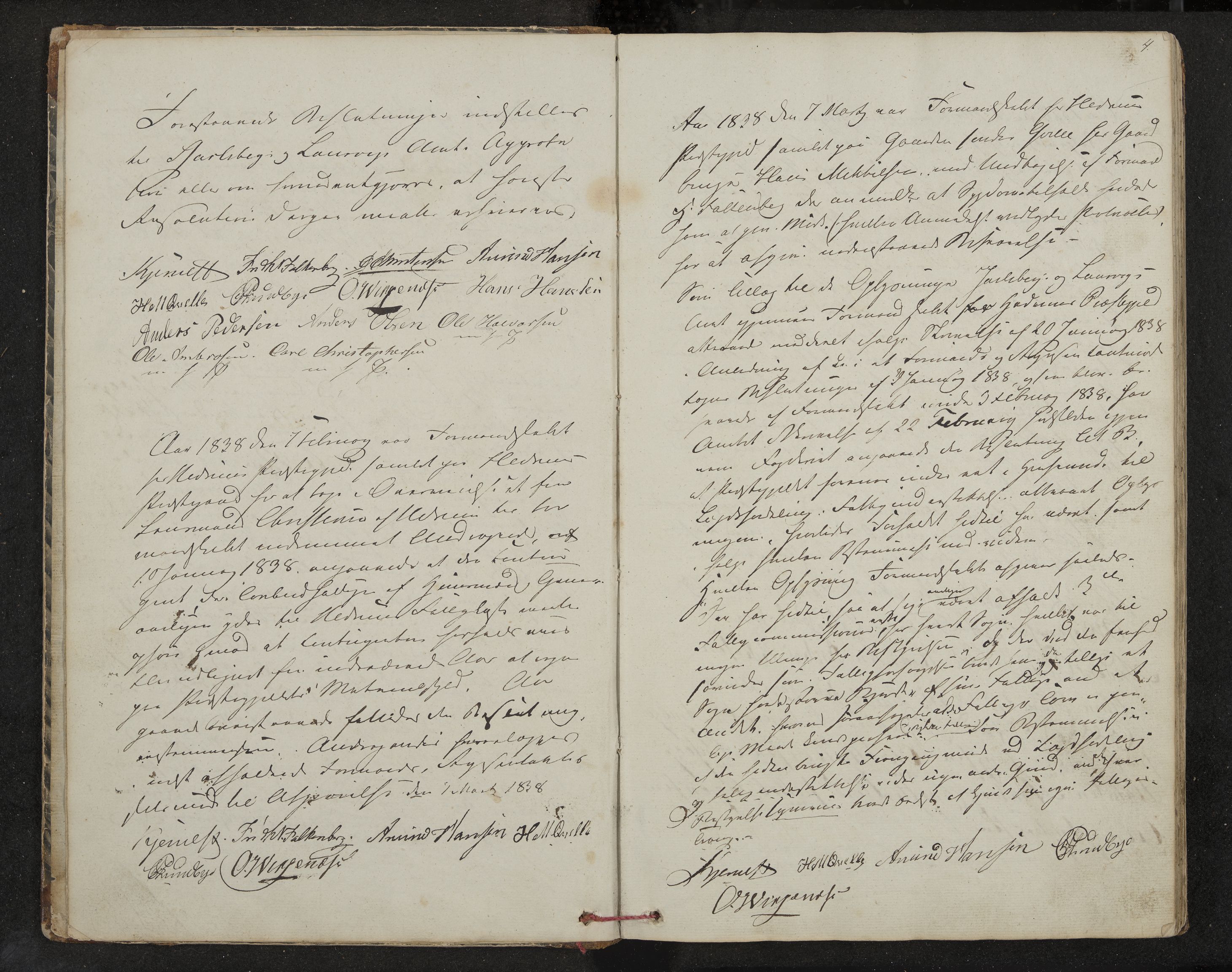 Hedrum formannskap og sentraladministrasjon, IKAK/0727021/A/Aa/L0001: Møtebok med register, 1837-1853, p. 4