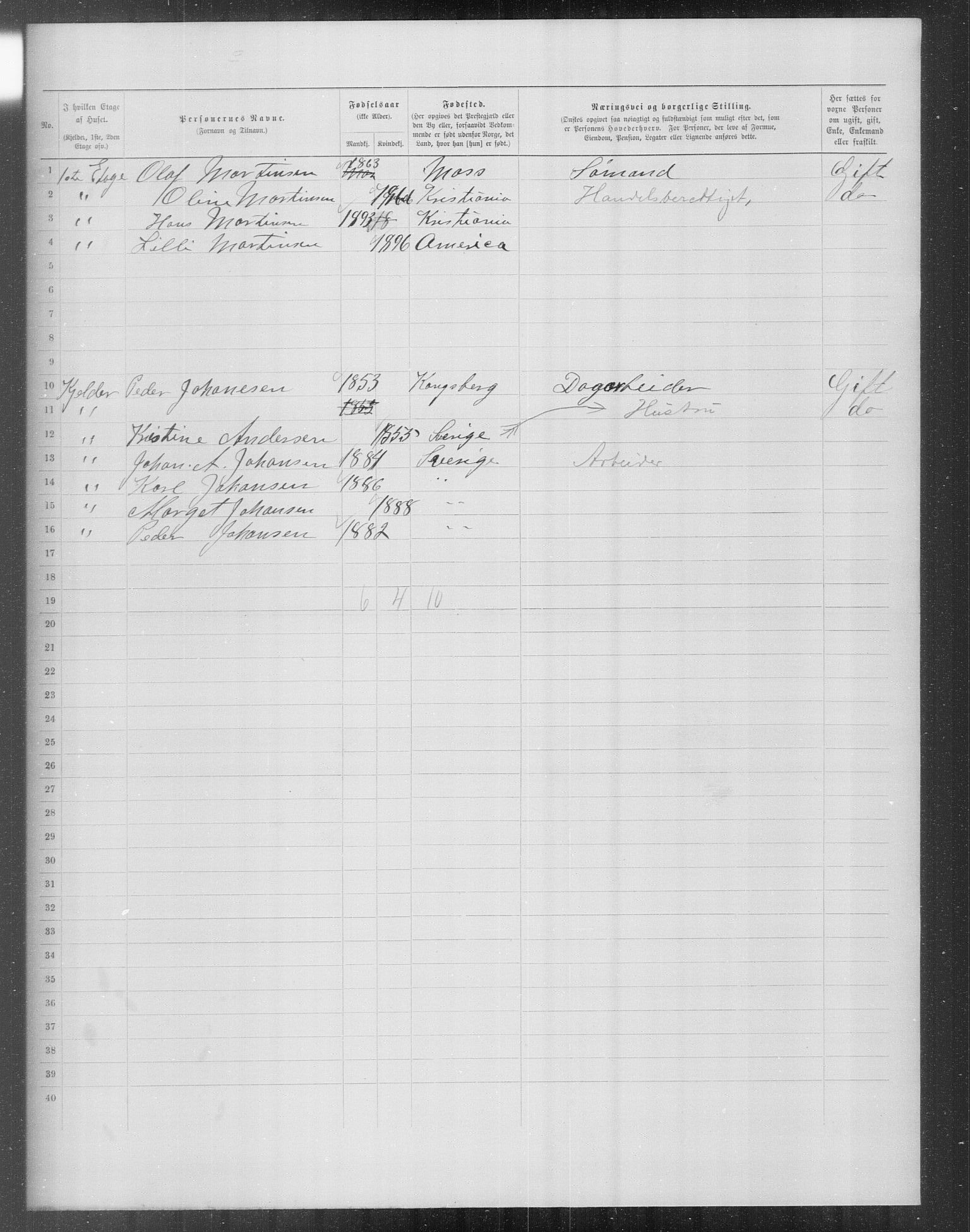 OBA, Municipal Census 1899 for Kristiania, 1899, p. 13790