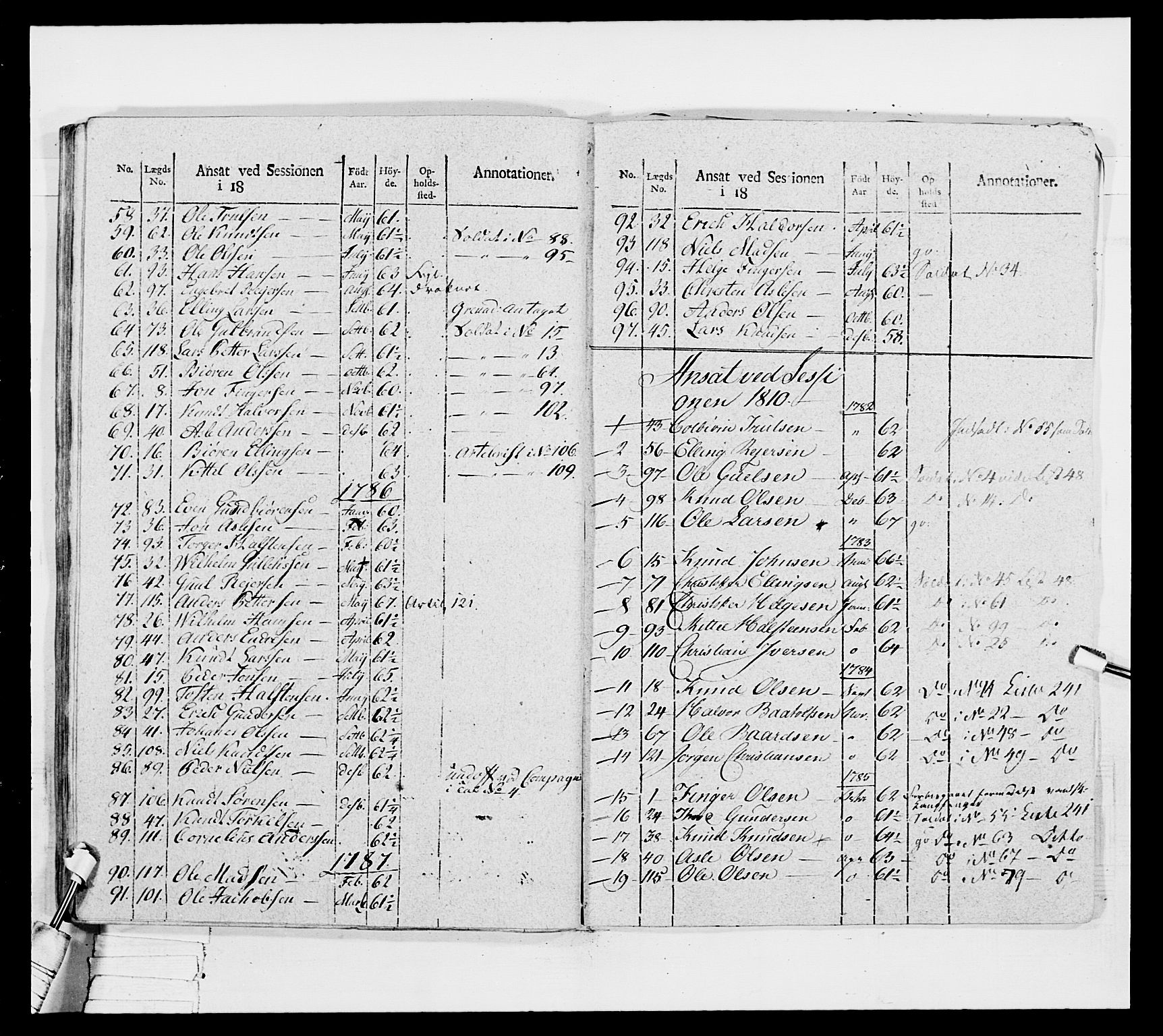 Generalitets- og kommissariatskollegiet, Det kongelige norske kommissariatskollegium, AV/RA-EA-5420/E/Eh/L0042: 1. Akershusiske nasjonale infanteriregiment, 1810, p. 300