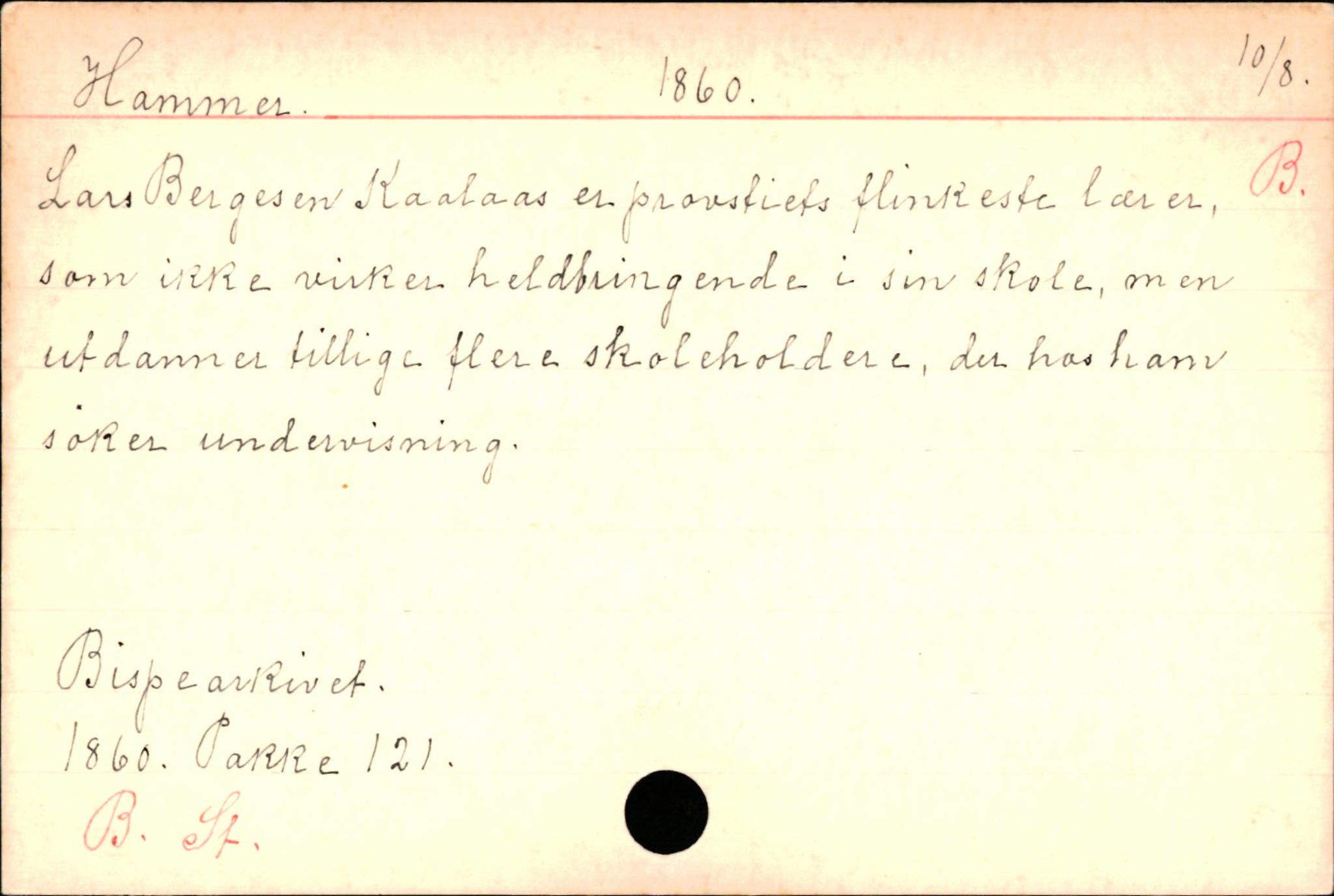 Haugen, Johannes - lærer, AV/SAB-SAB/PA-0036/01/L0001: Om klokkere og lærere, 1521-1904, p. 4854