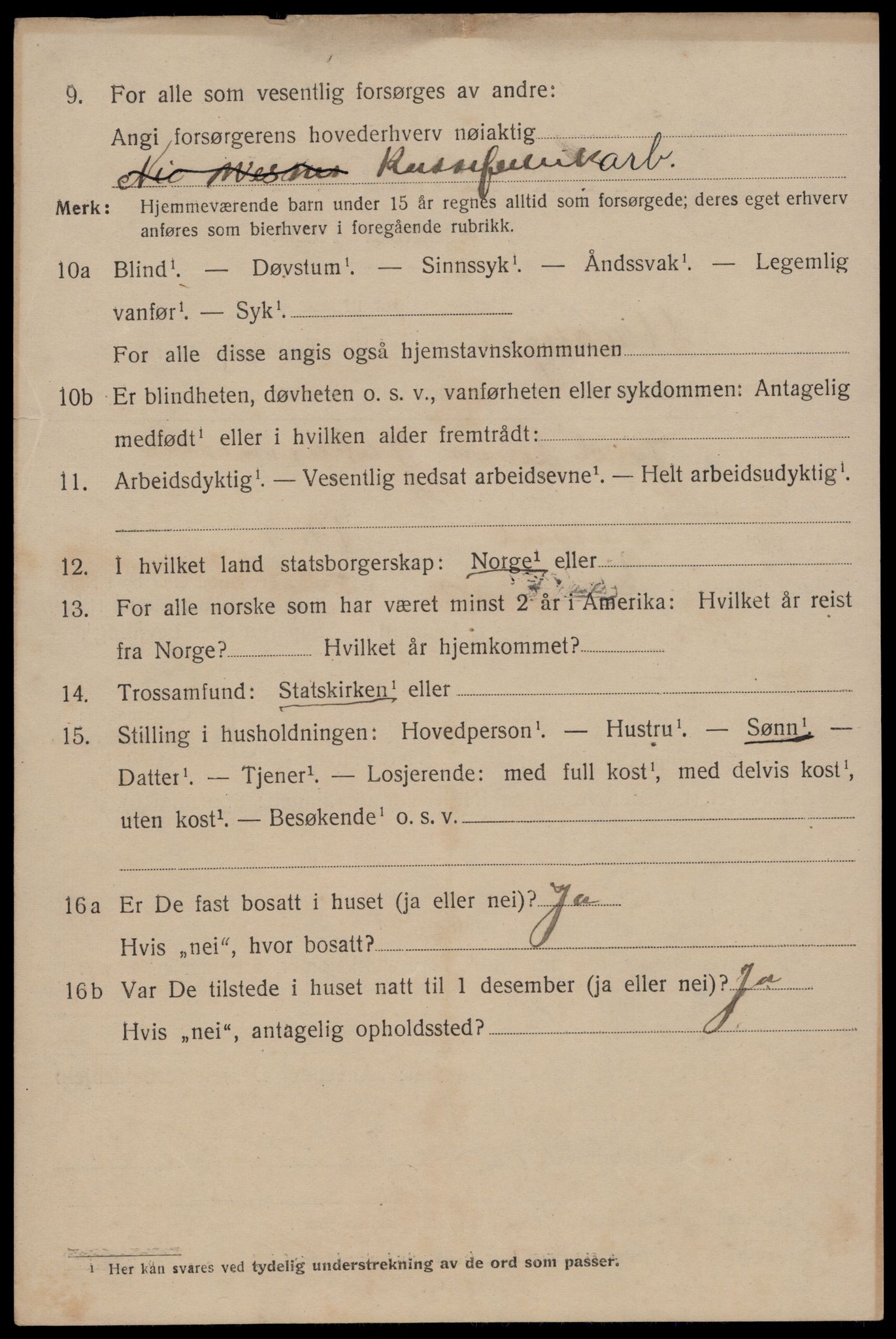 SAST, 1920 census for Stavanger, 1920, p. 47065