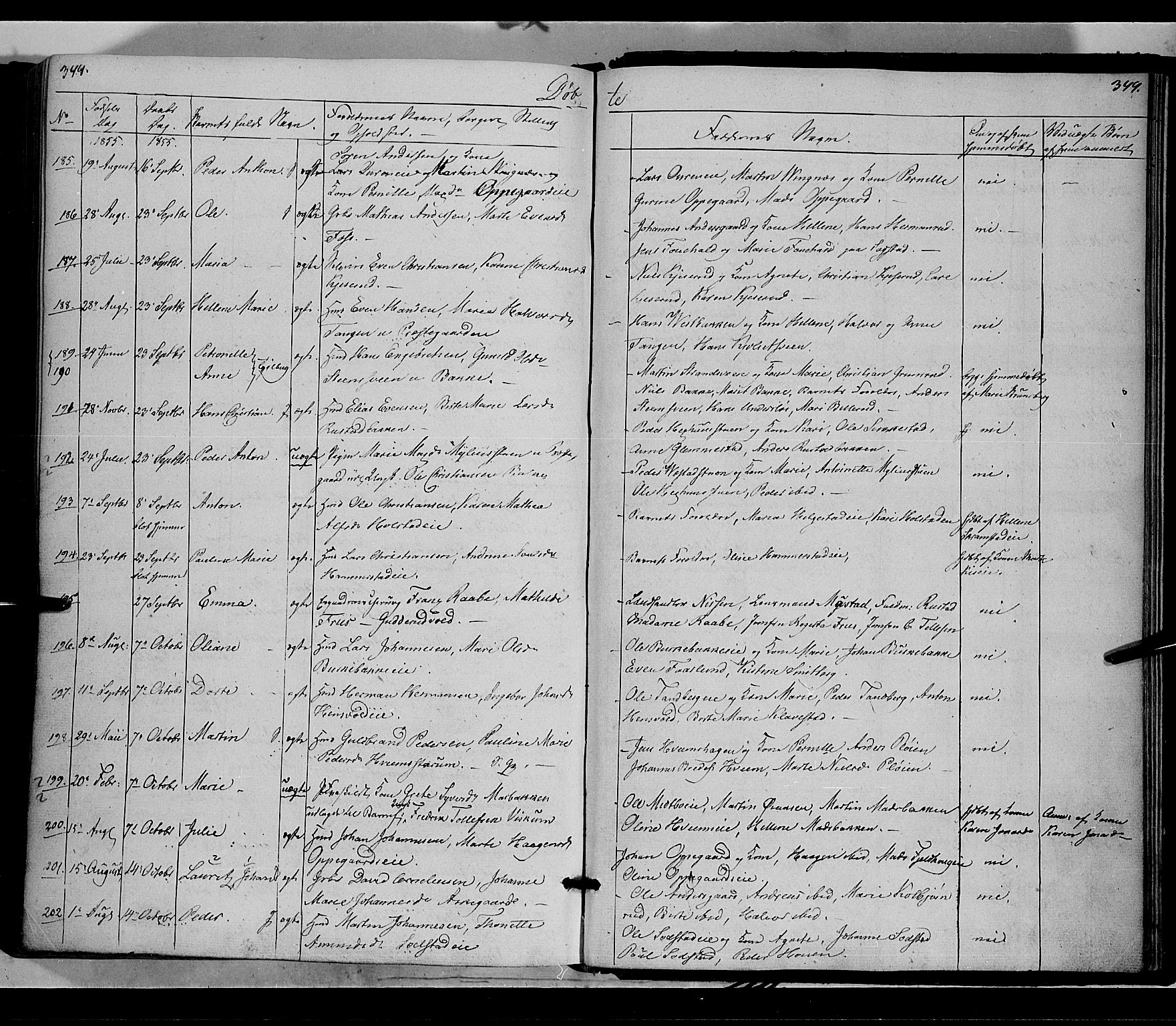 Østre Toten prestekontor, AV/SAH-PREST-104/H/Ha/Haa/L0003: Parish register (official) no. 3, 1848-1856, p. 344