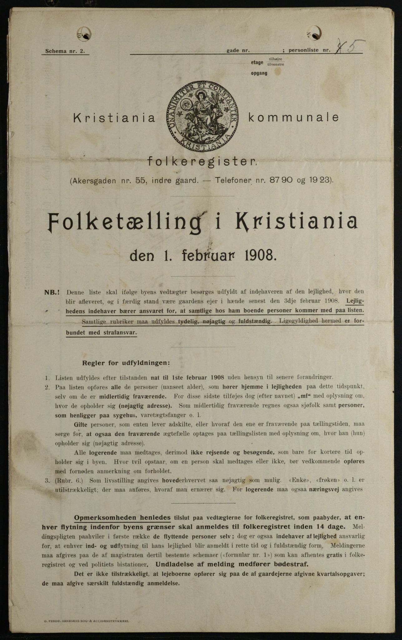 OBA, Municipal Census 1908 for Kristiania, 1908, p. 51367